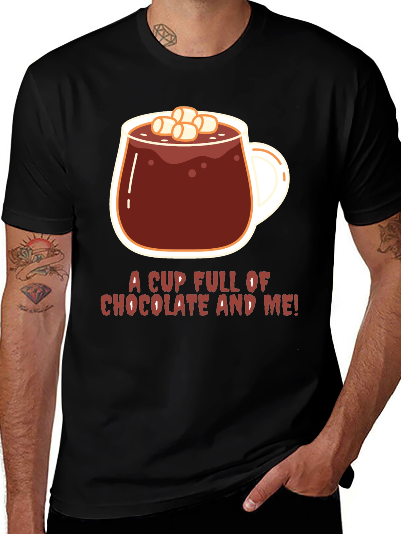 Variant 28 of Chocolate Lover T-Shirt - Cup Full of Chocolate