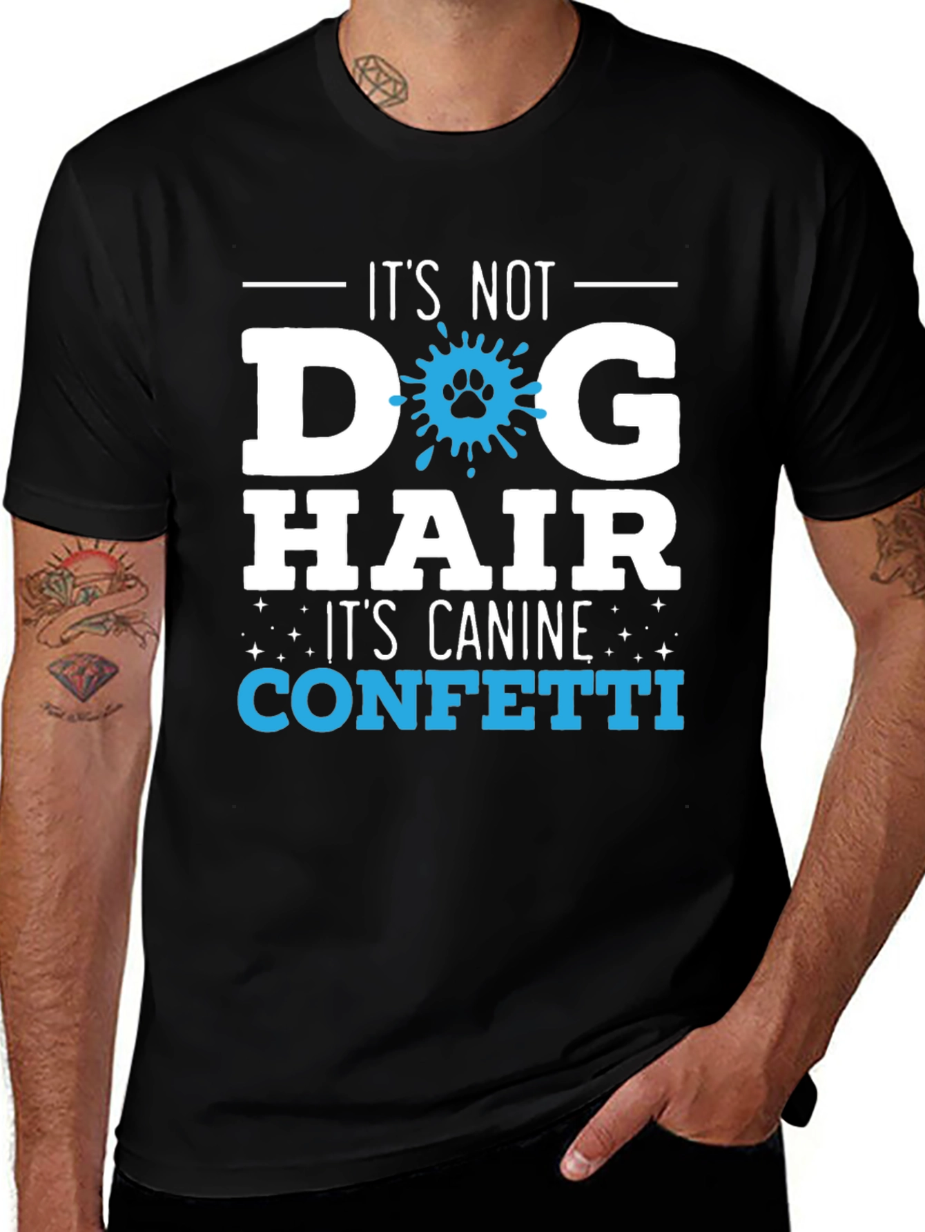 Variant 15 of Dog Hair Confetti Graphic Tee - Unisex Casual T-Shirt