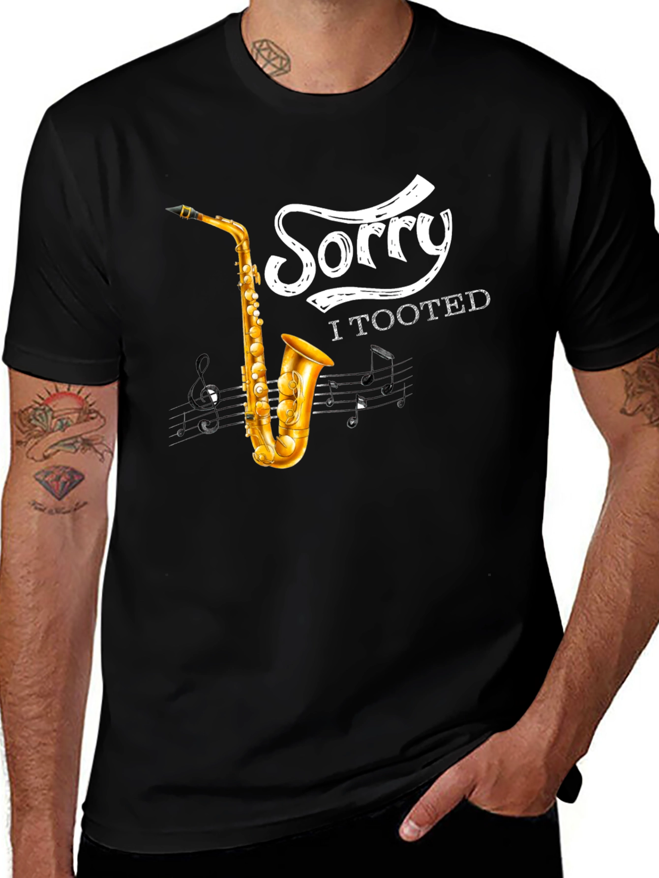 Variant 9 of Saxophone 'Sorry I Tooted' Graphic Tee