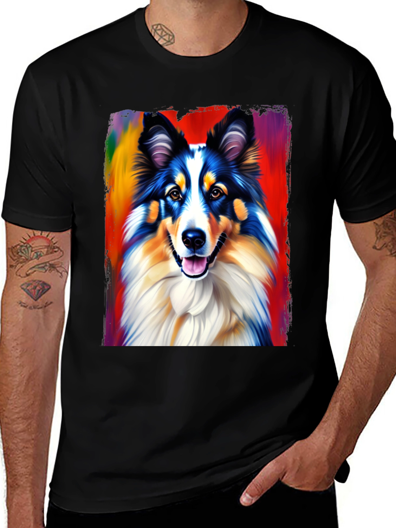 Variant 27 of Colorful Dog Graphic T-Shirt