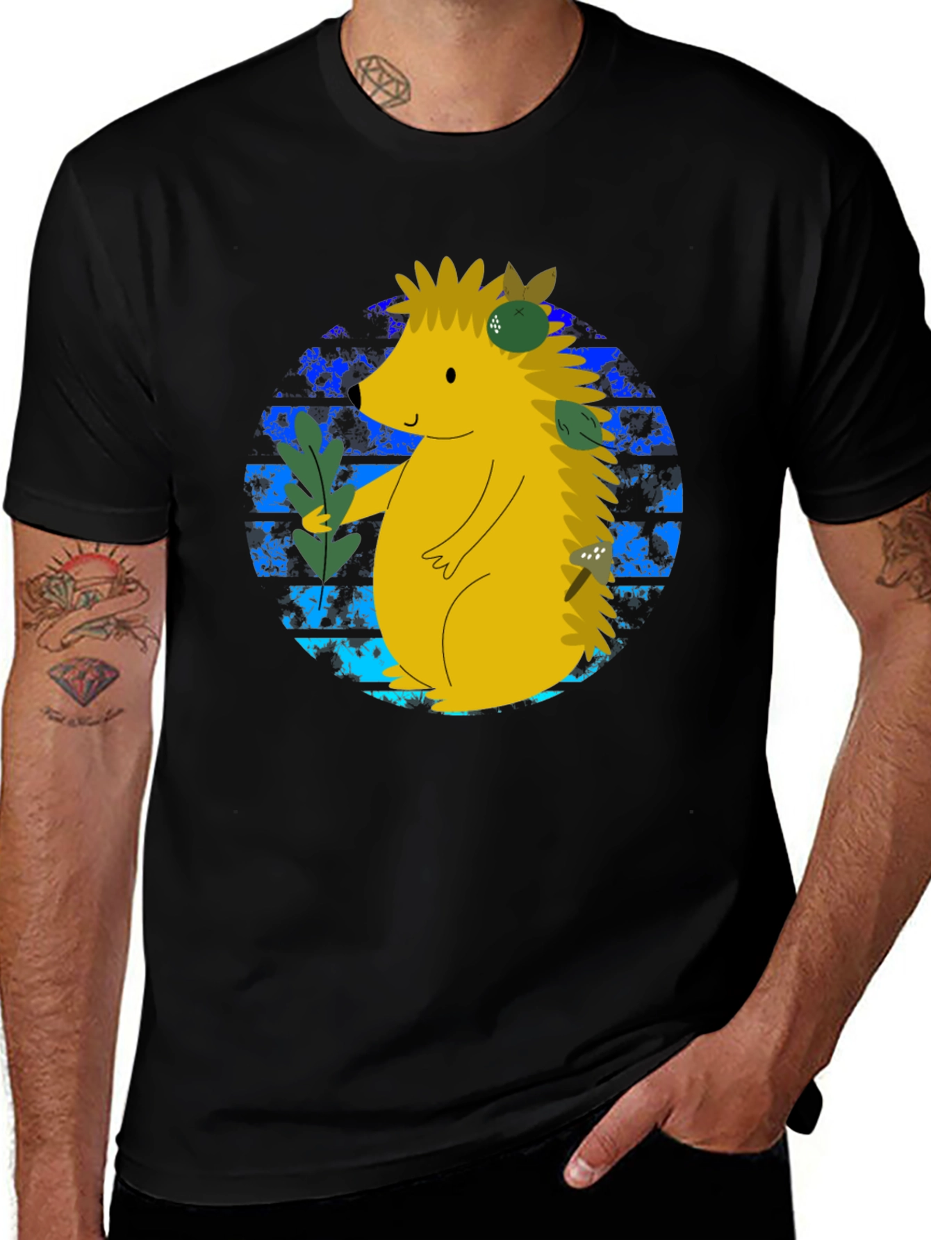 Variant 9 of Cute Hedgehog Graphic Tee