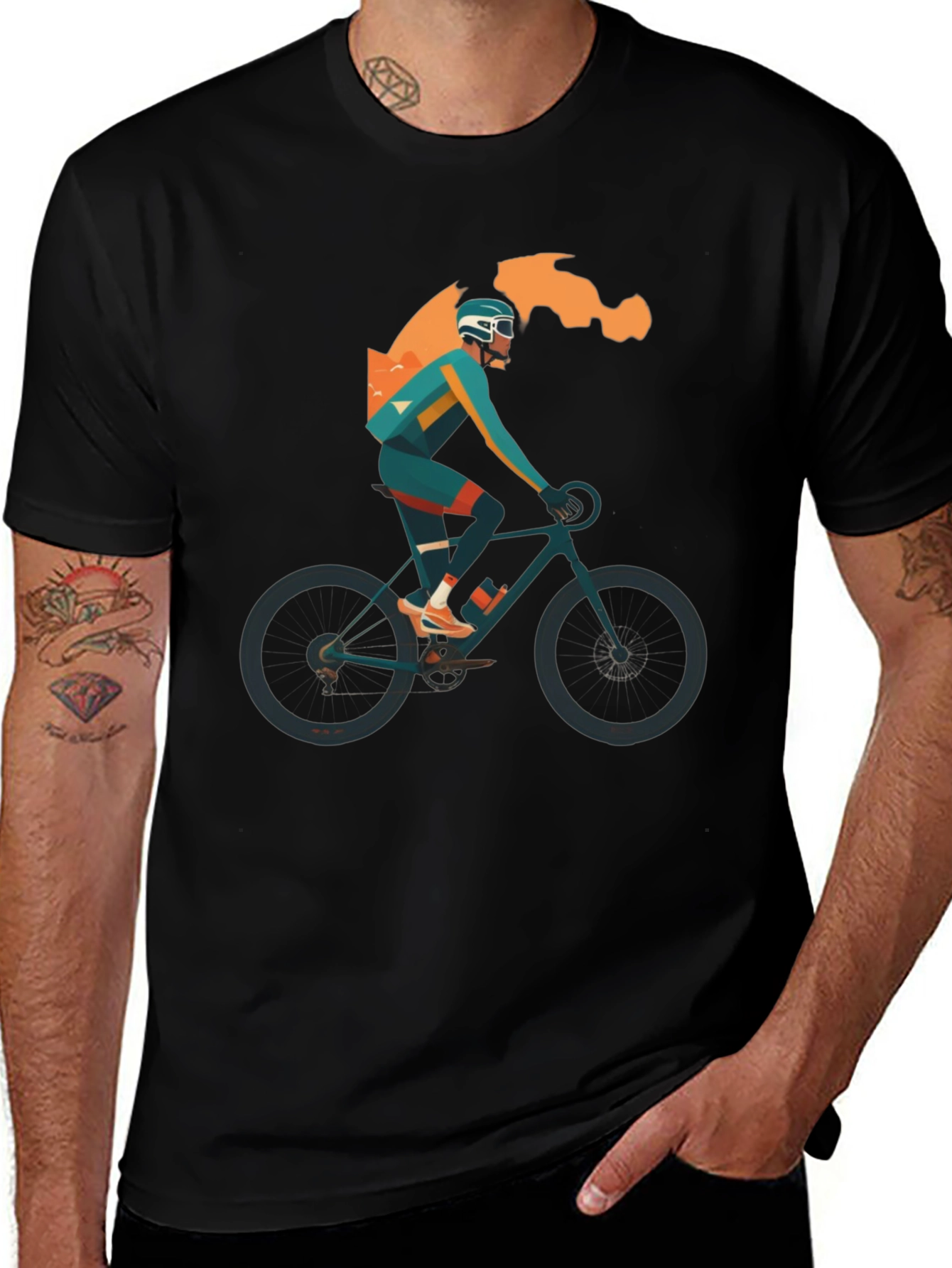 Variant 5 of Cyclist Graphic T-Shirt - Ride in Style!