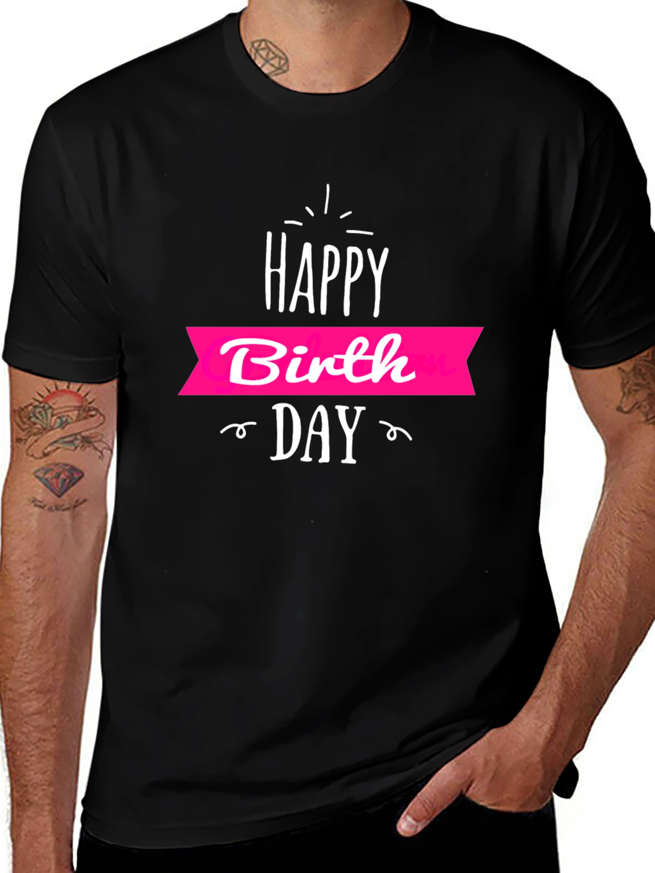 Variant 27 of Happy Birthday Graphic Print T-Shirt