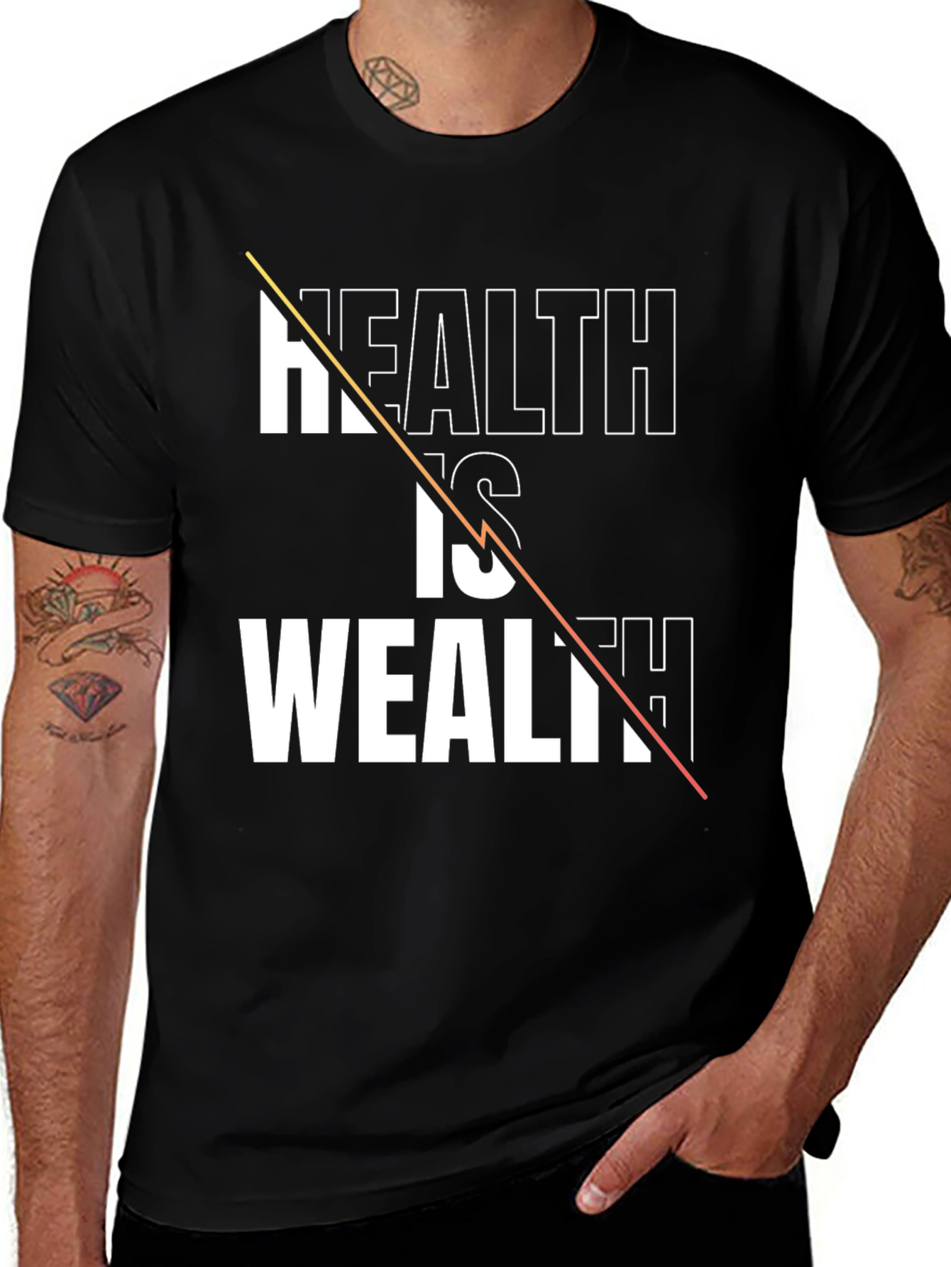 Health is Wealth Graphic T-Shirt