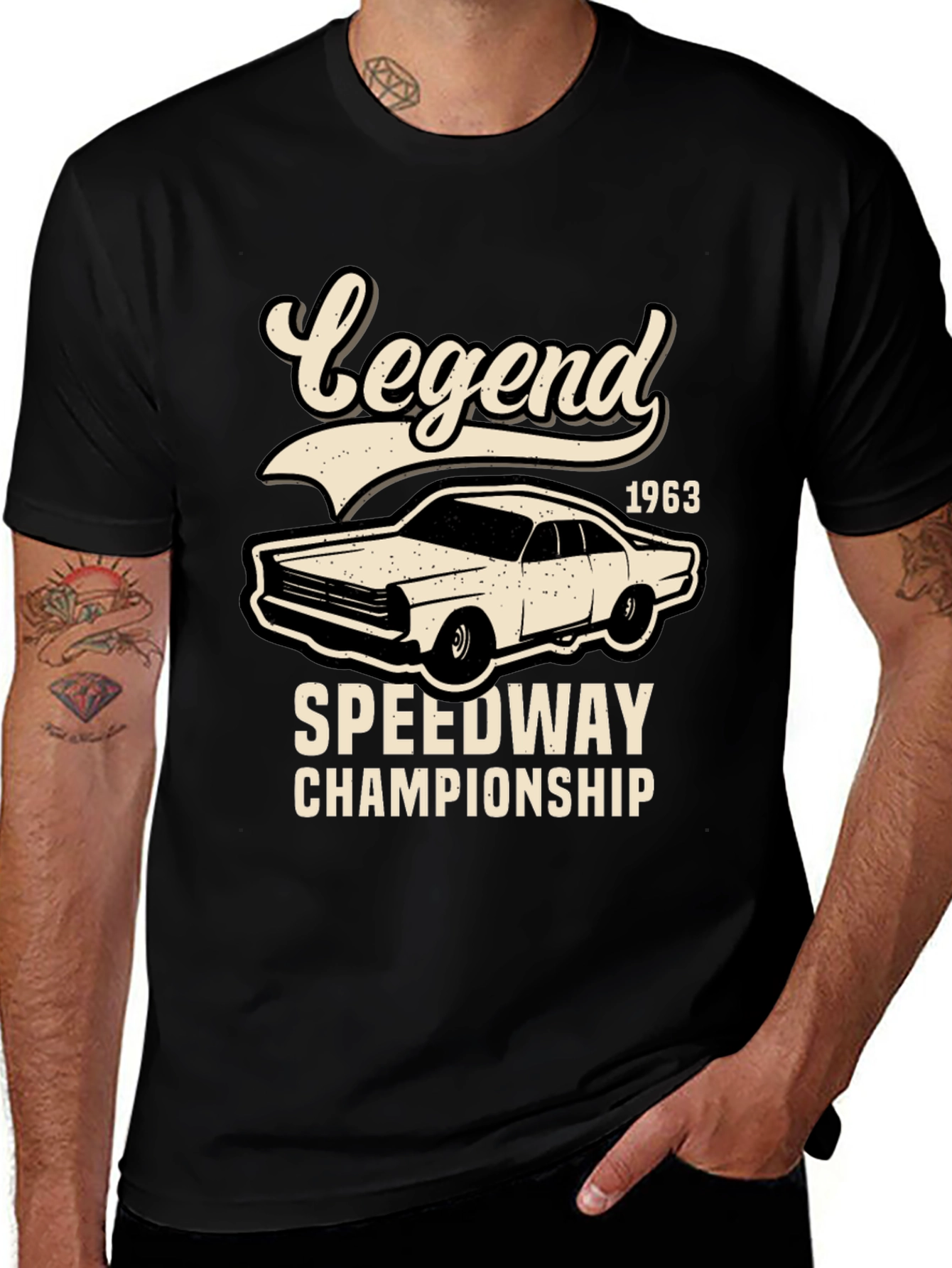 Variant 4 of Legend 1963 Speedway Championship Black T-Shirt