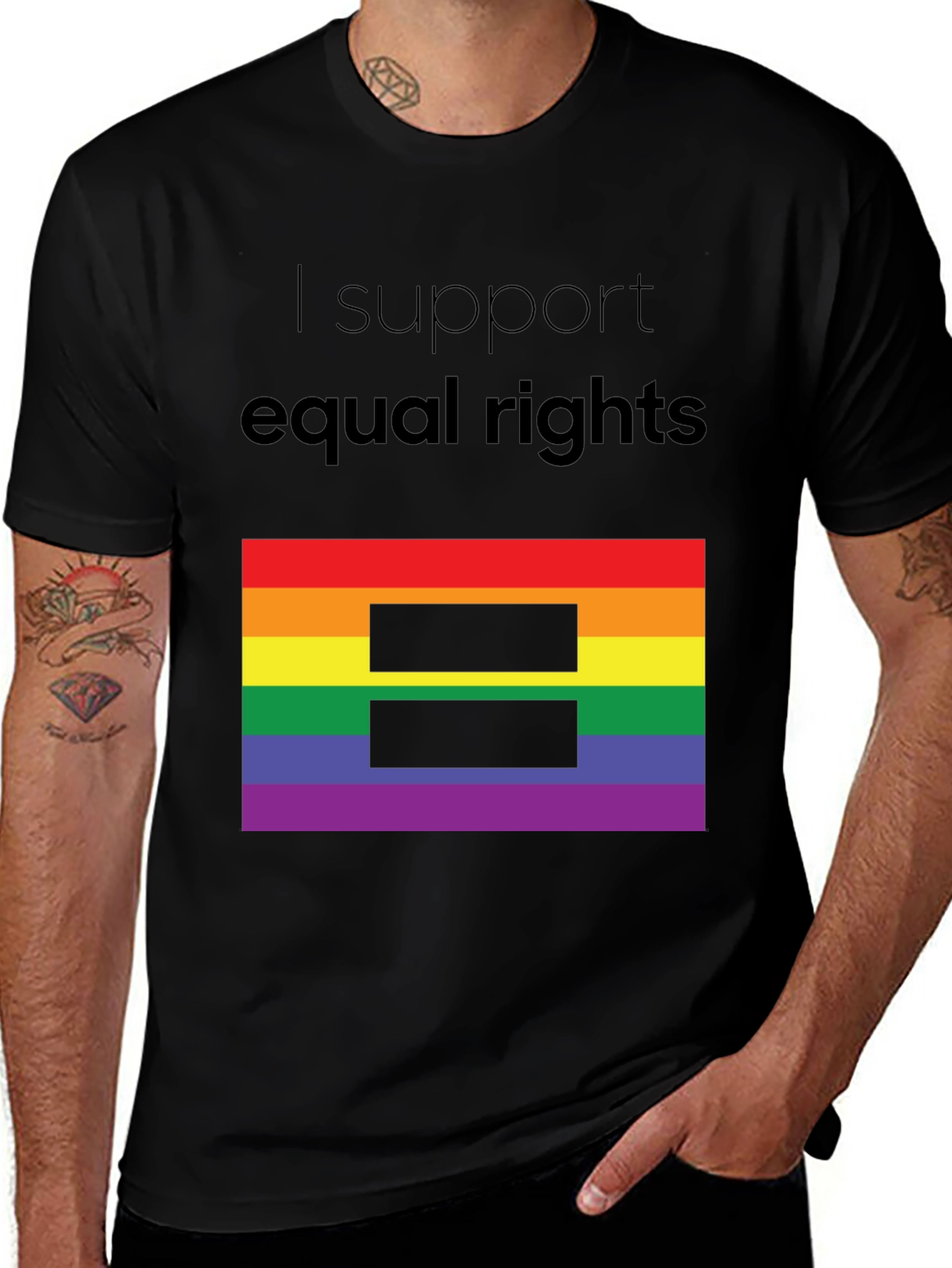 Variant 2 of Equality T-Shirt, LGBTQ+ Pride Tee, Equal Rights Apparel