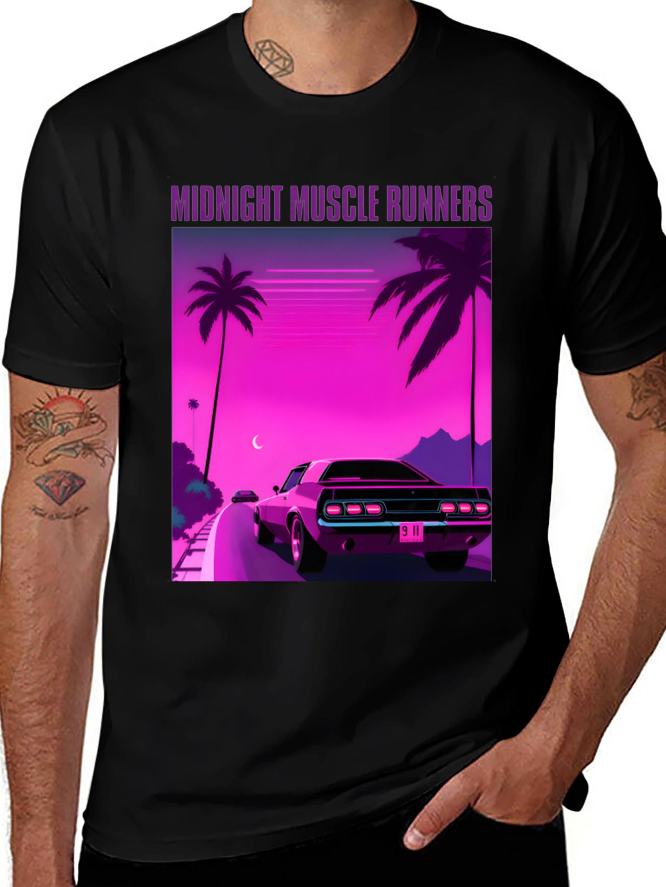 Variant 7 of Midnight Muscle Runners Graphic Tee