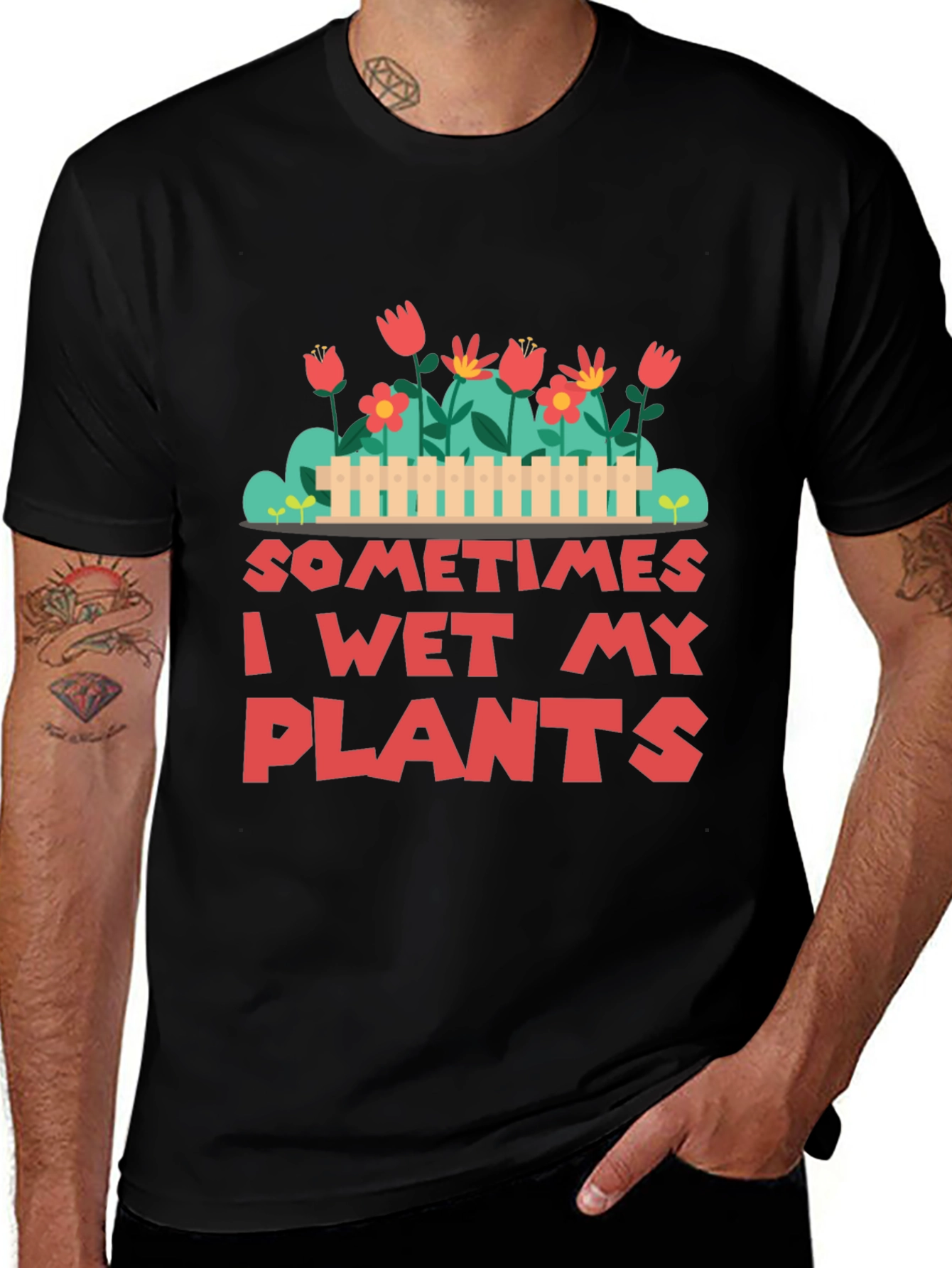 Variant 11 of Funny Gardening T-Shirt - I Wet My Plants
