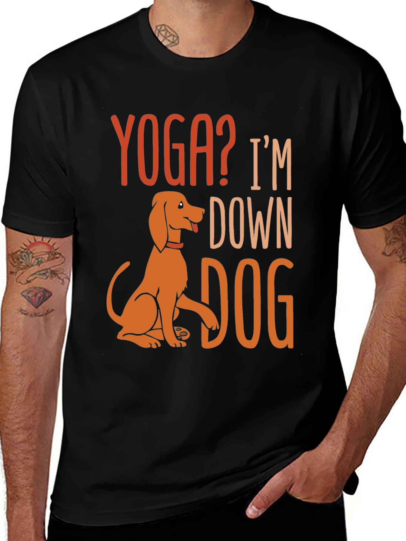 Variant 16 of Yoga? I'm Down Dog T-Shirt Funny Yoga Dog Lover Tee