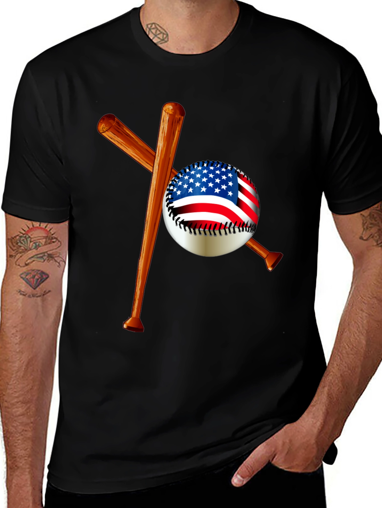 Variant 3 of USA Baseball T-Shirt - Patriotic Sport Tee