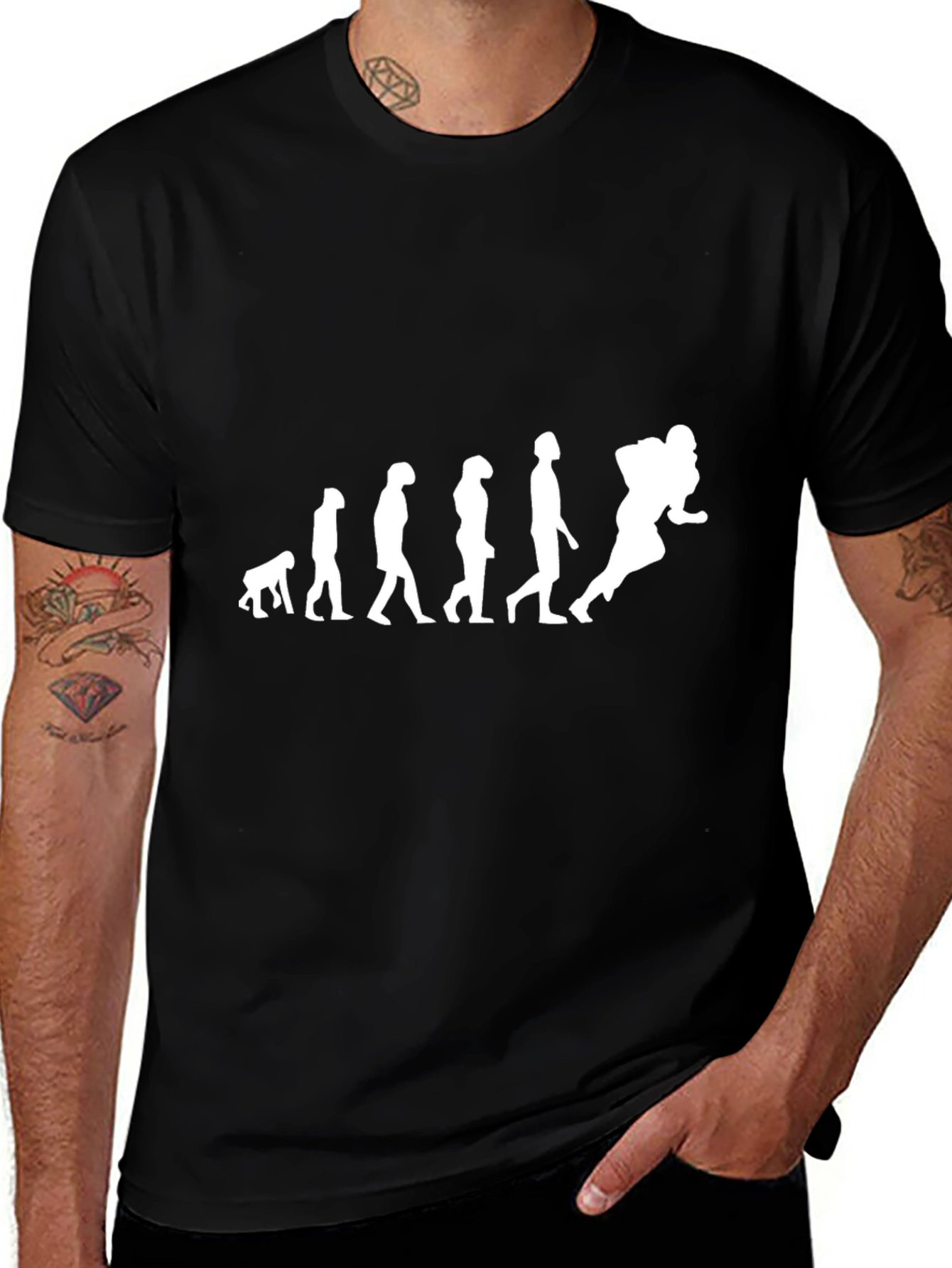 Variant 18 of Evolution of a Football Player T-Shirt