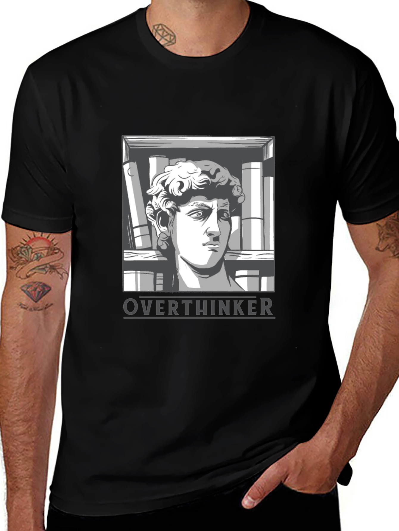 Overthinker T-Shirt - Thoughtful Philosopher Design
