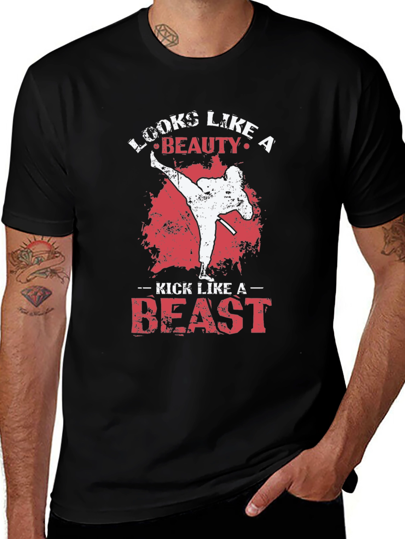 Variant 30 of Looks Like a Beauty, Kick Like a Beast Graphic Tee