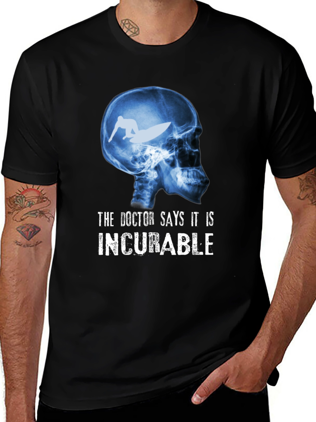 Variant 24 of Surfing Brain T-Shirt - Incurable Surfer Gift