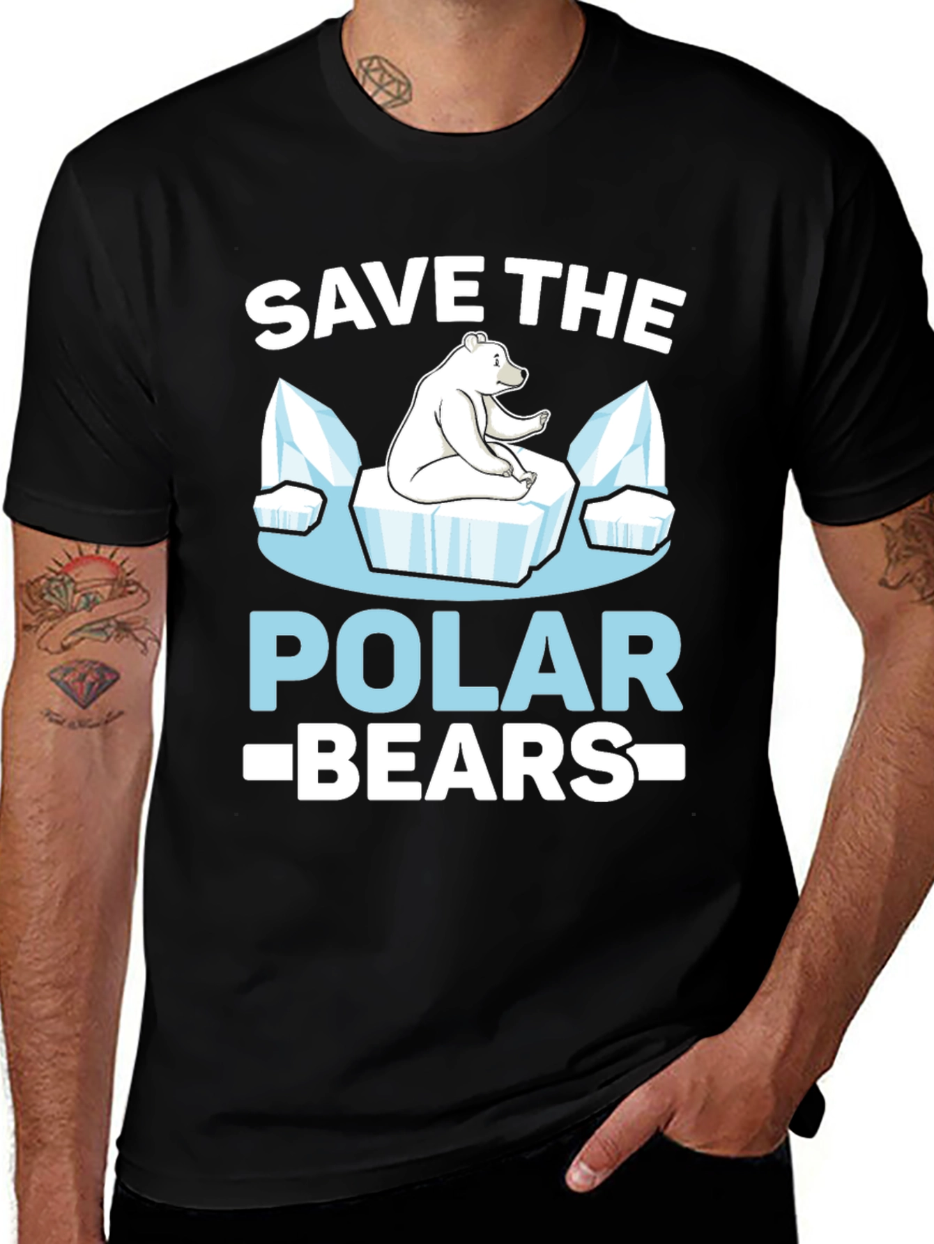 Variant 2 of Save the Polar Bears Graphic T-Shirt