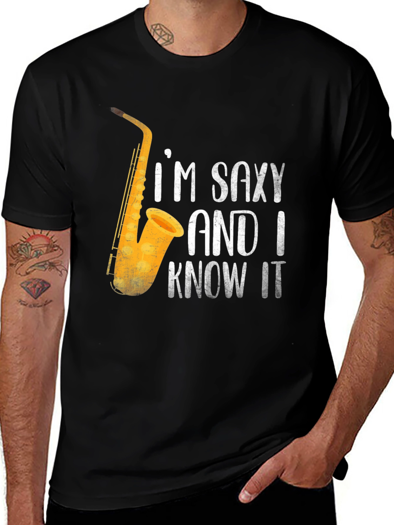 Variant 4 of Saxy & I Know It T-Shirt | Funny Saxophone Player Tee