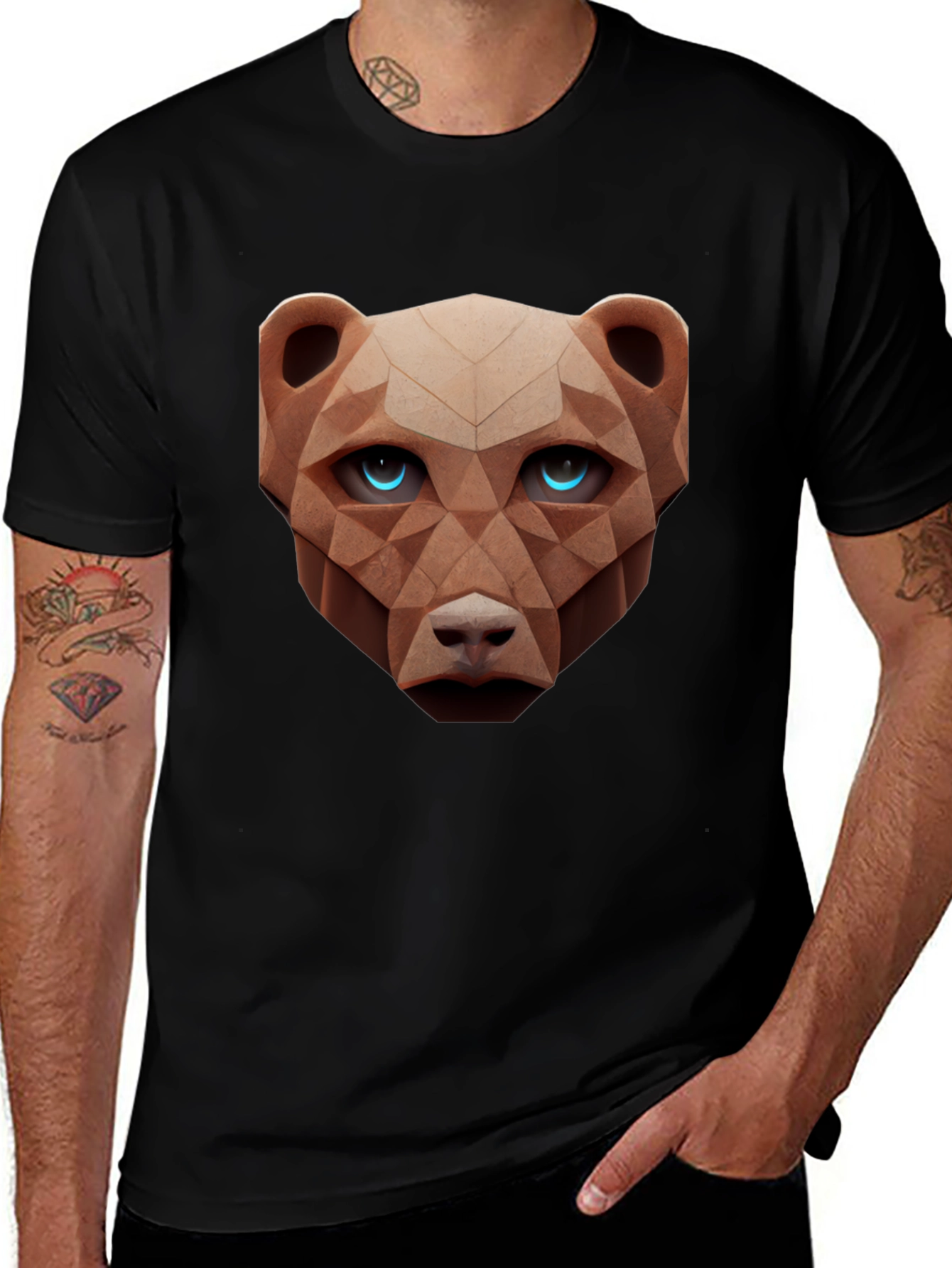 Variant 16 of Geometric Bear Graphic Tee