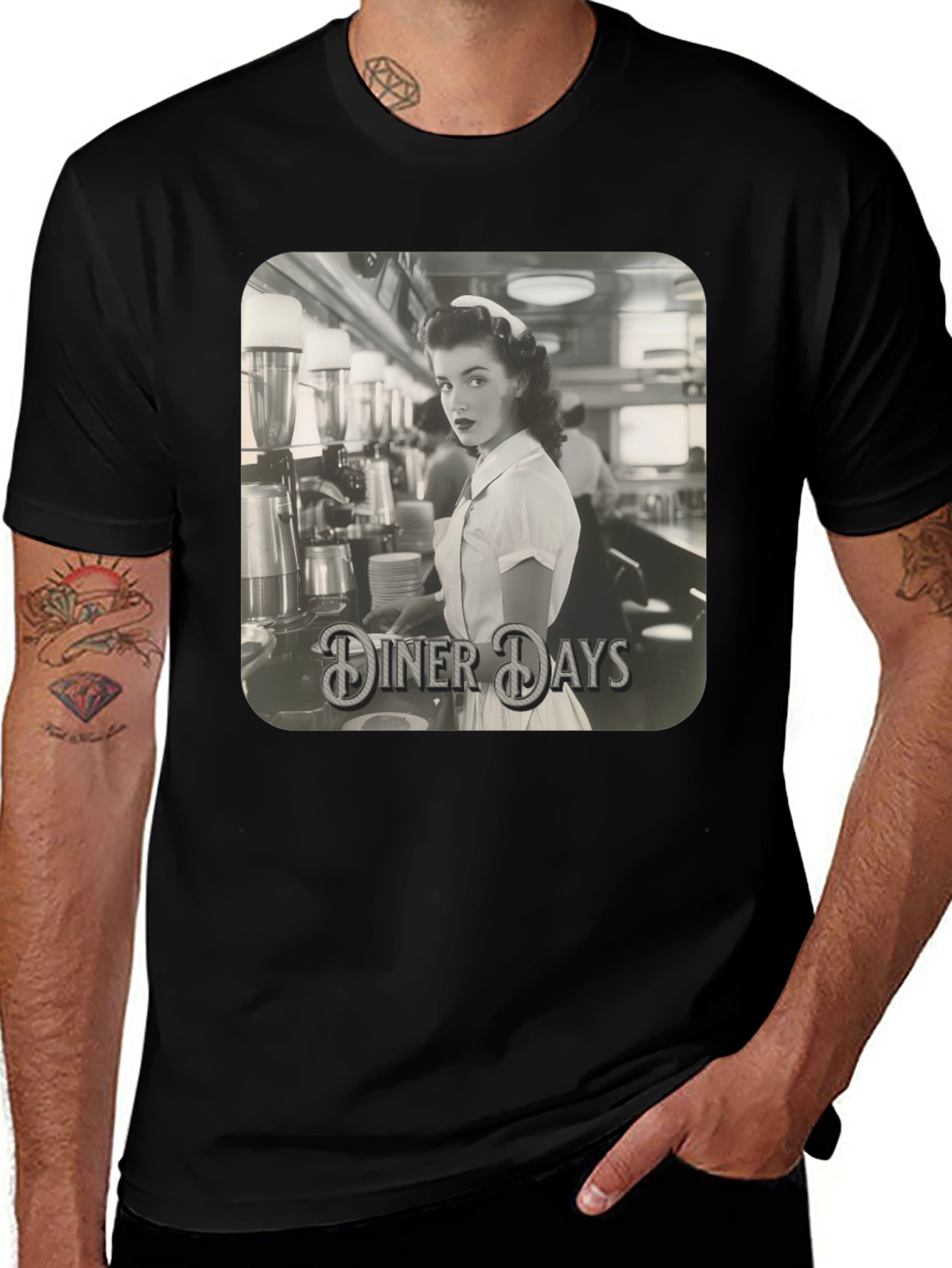 Variant 8 of Diner Days Retro Graphic T-Shirt