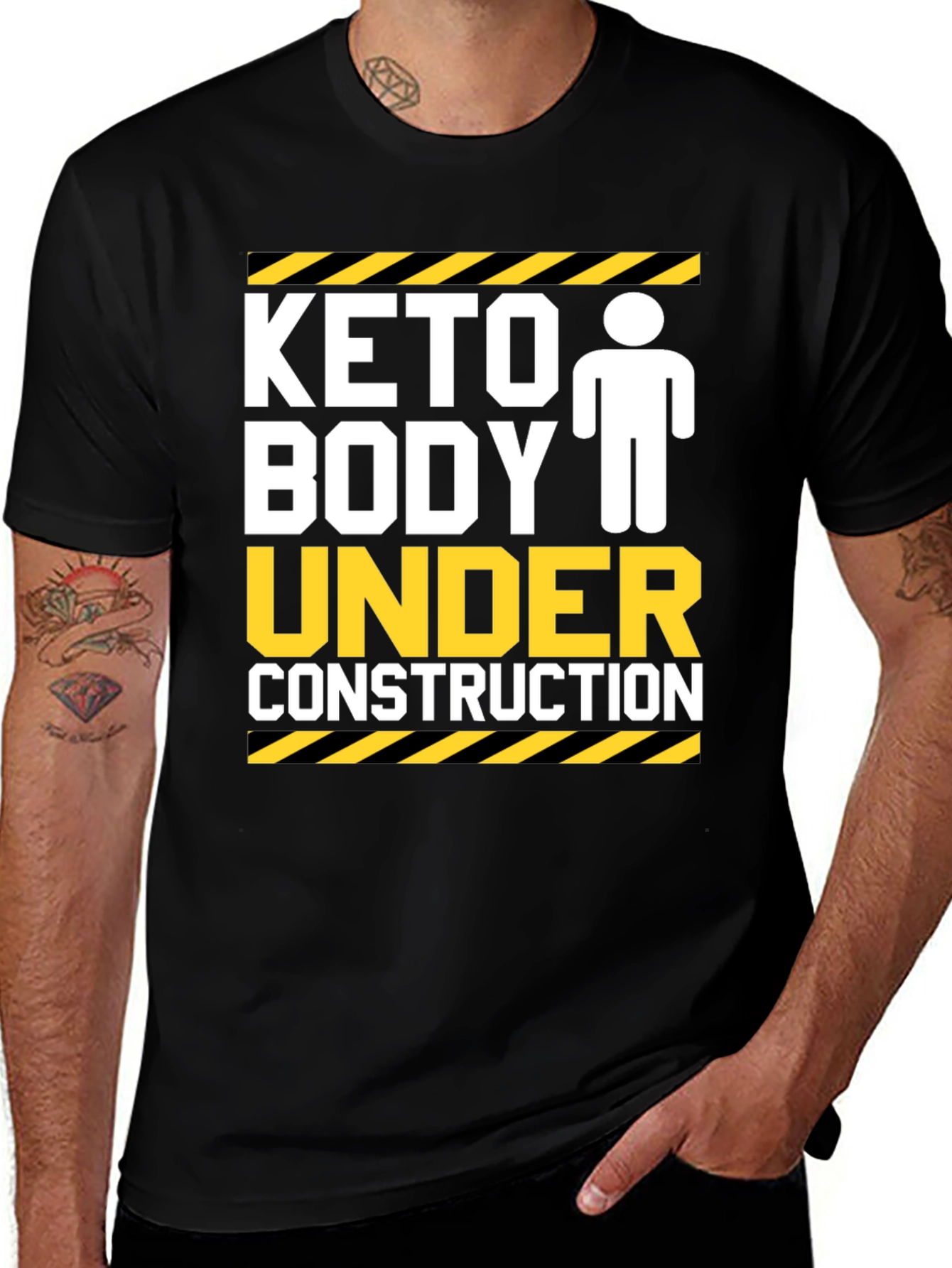 Variant 15 of Keto Body Under Construction Graphic T-Shirt