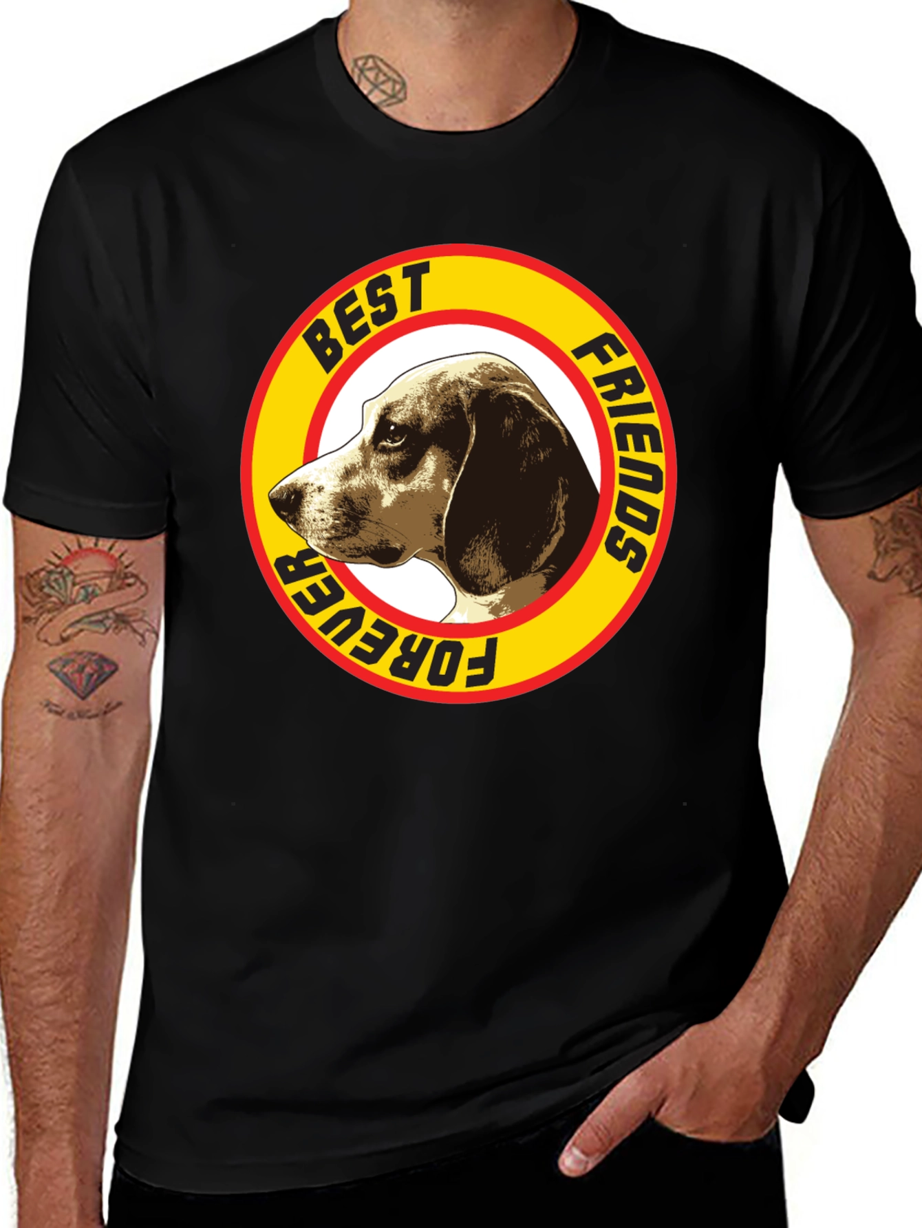 Variant 16 of Best Friends Forever Dog T-Shirt - Black