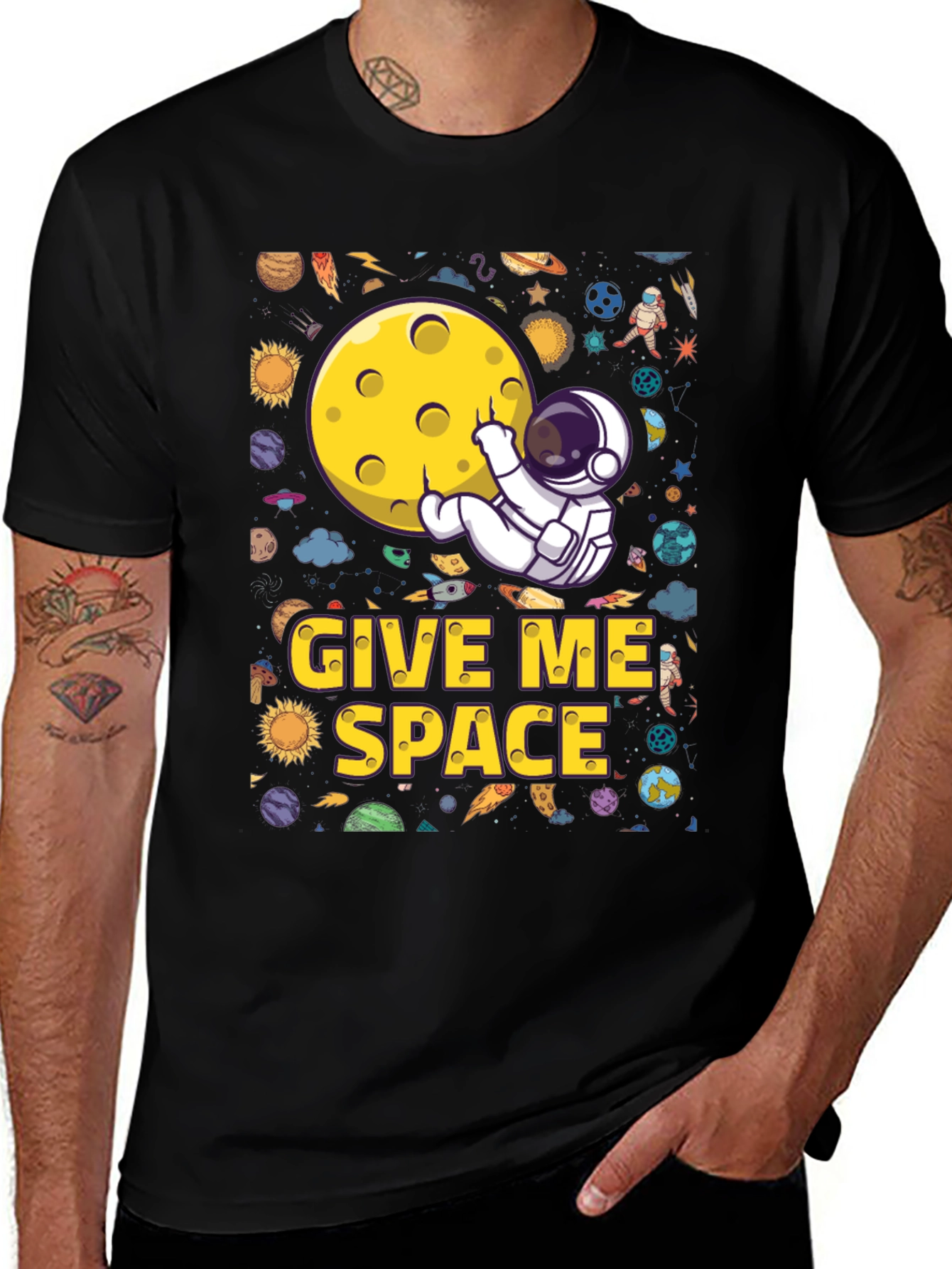 Give Me Space T-Shirt Astronaut Moon Graphic Tee