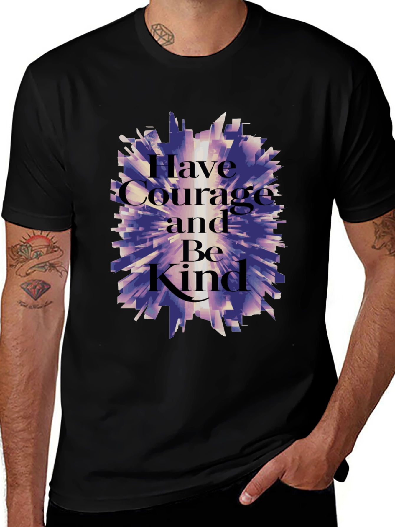 Courage and Kindness Graphic T-Shirt - Black