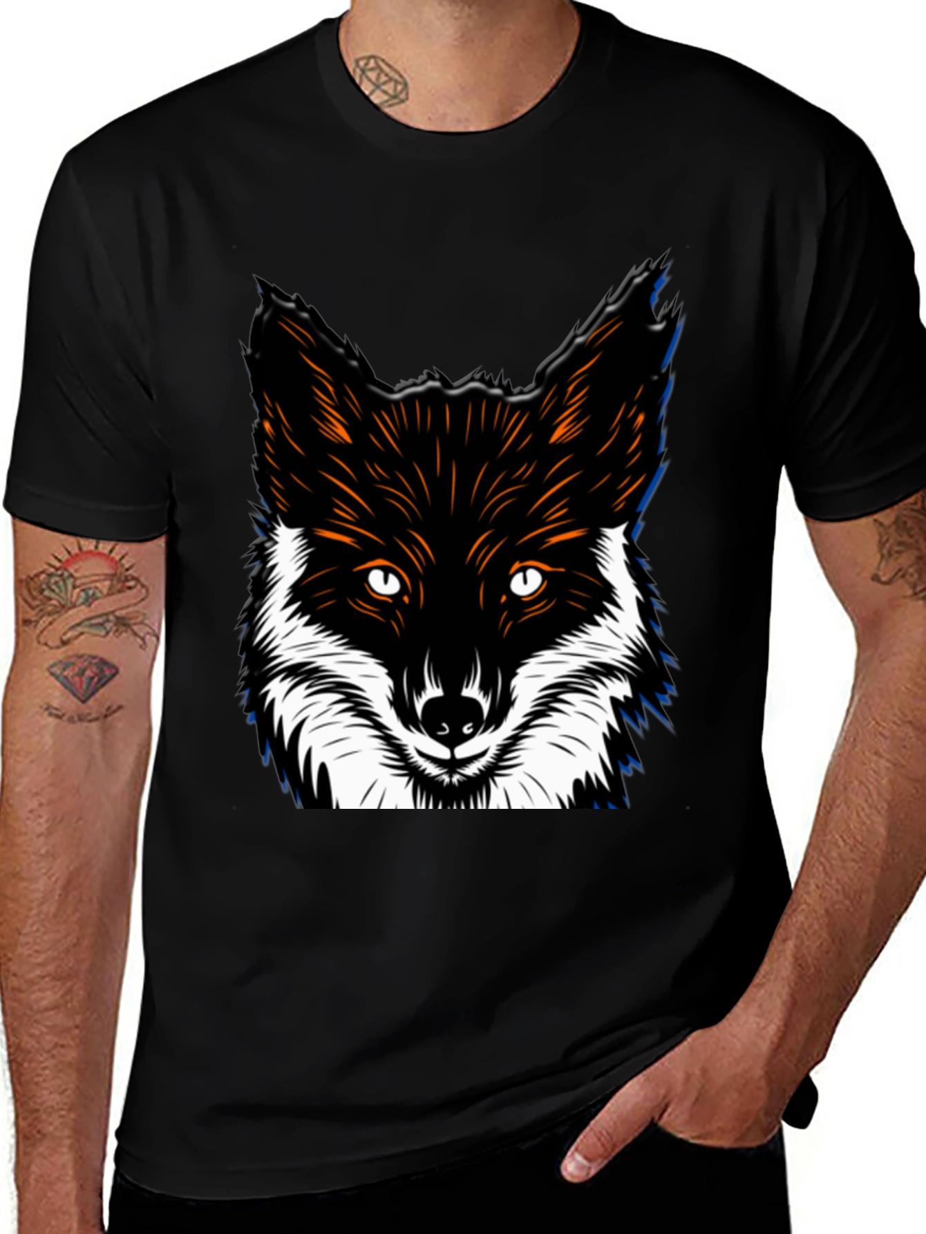Variant 16 of Fox Head Graphic Tee - Cool Animal Design