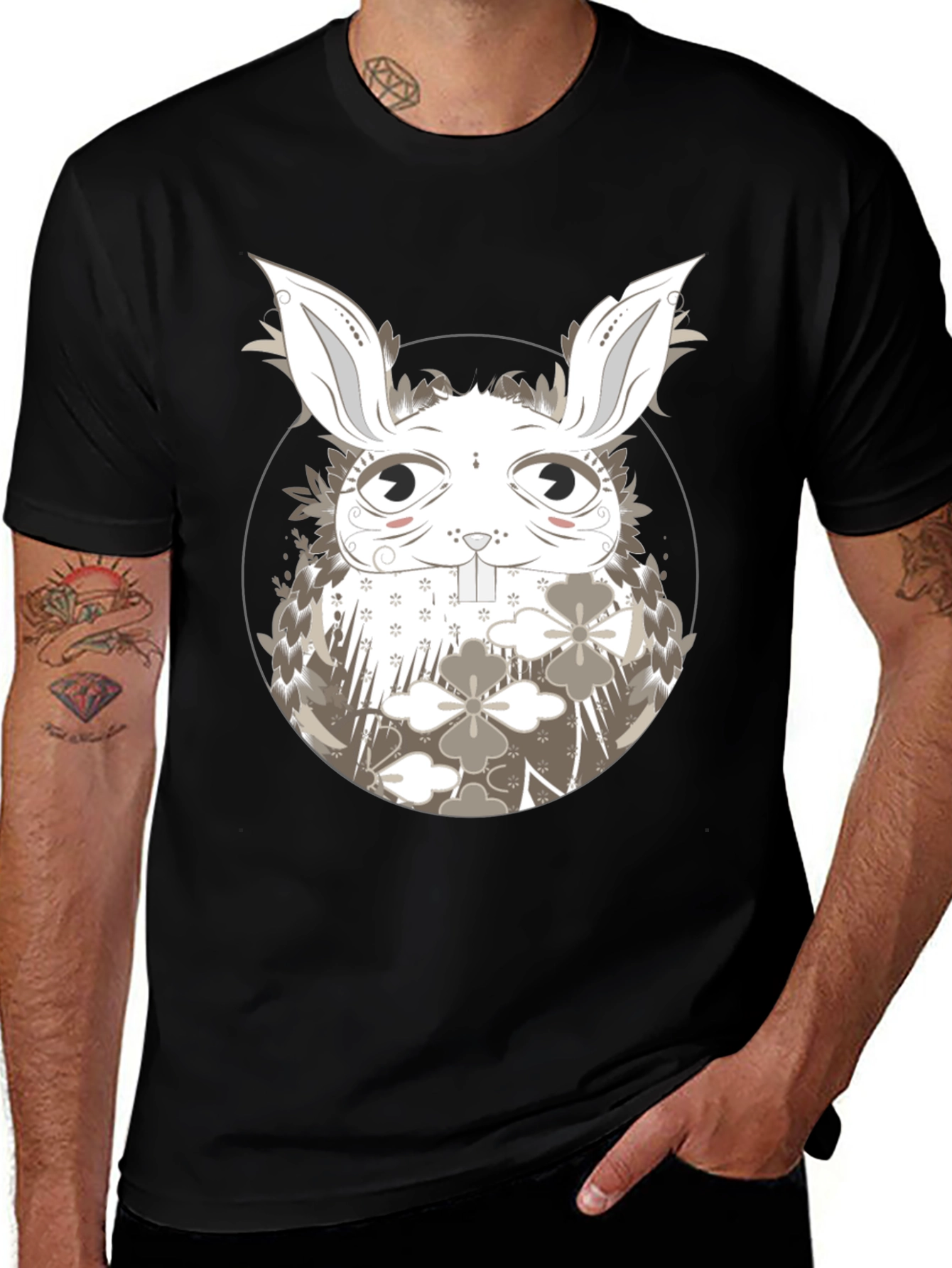 Variant 17 of Rabbit T-Shirt - Stylish Graphic Tee for Men