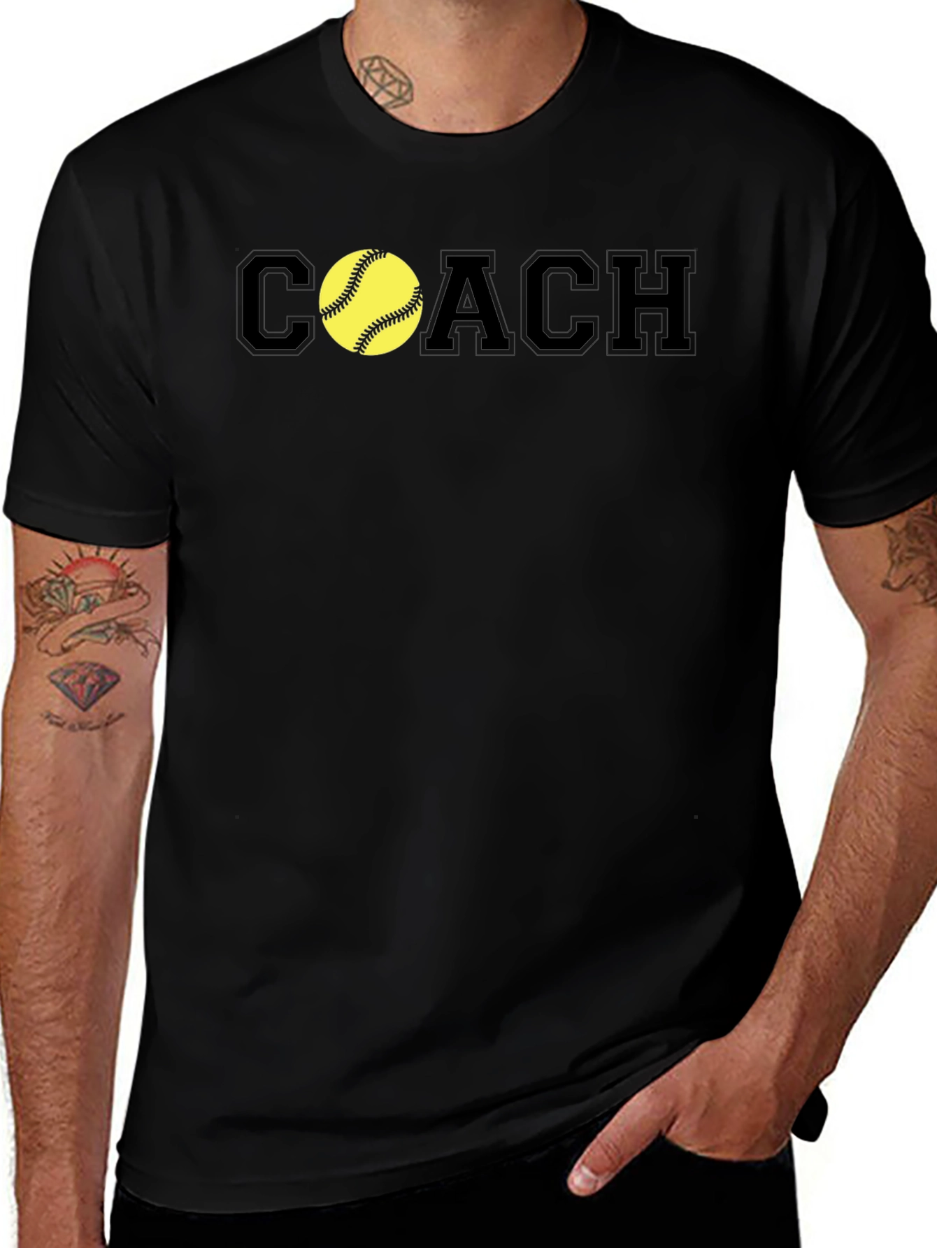 Variant 23 of Softball Coach Graphic T-Shirt