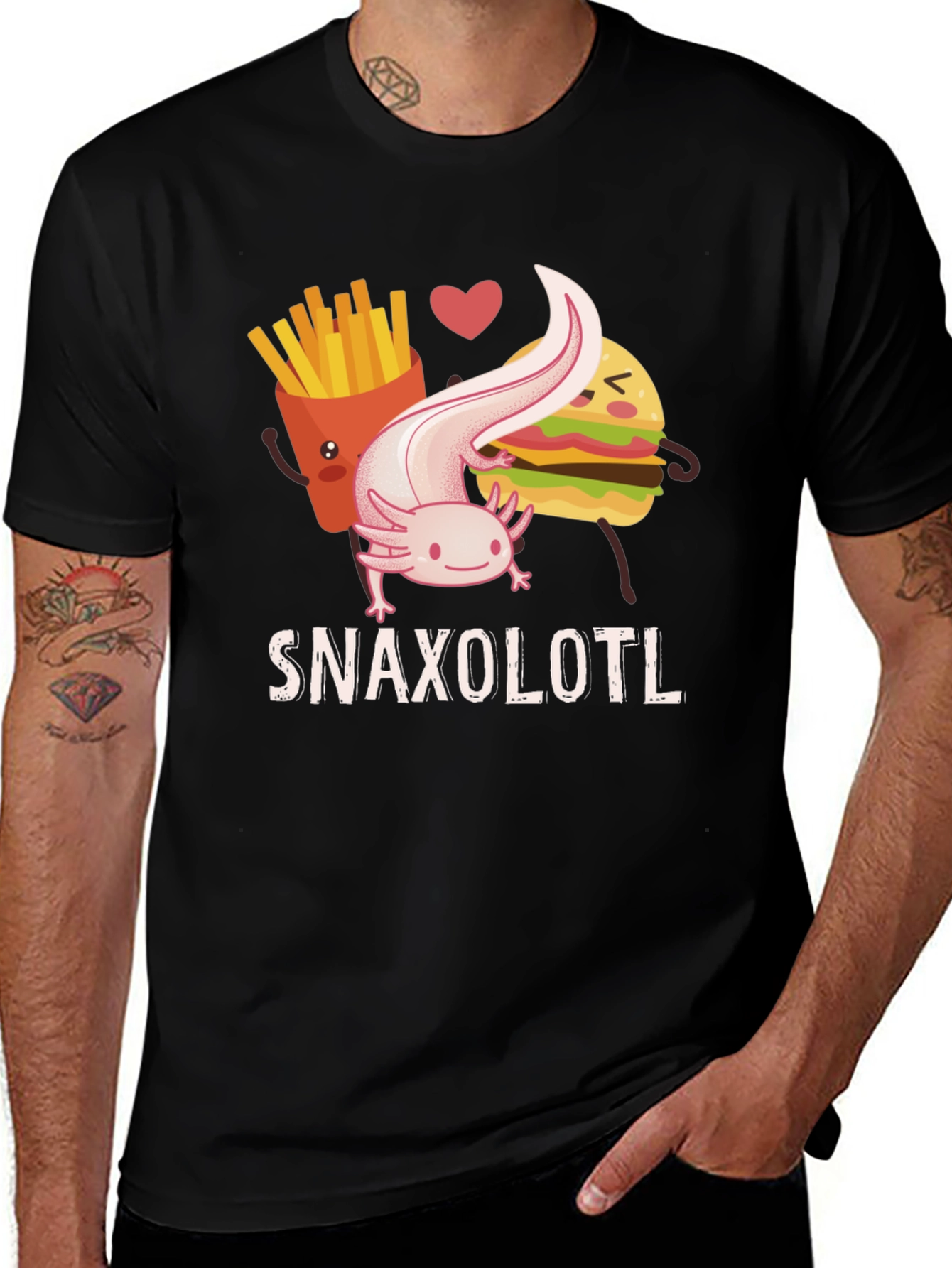 Variant 4 of Snaxolotl Funny Axolotl Food Lover T-Shirt