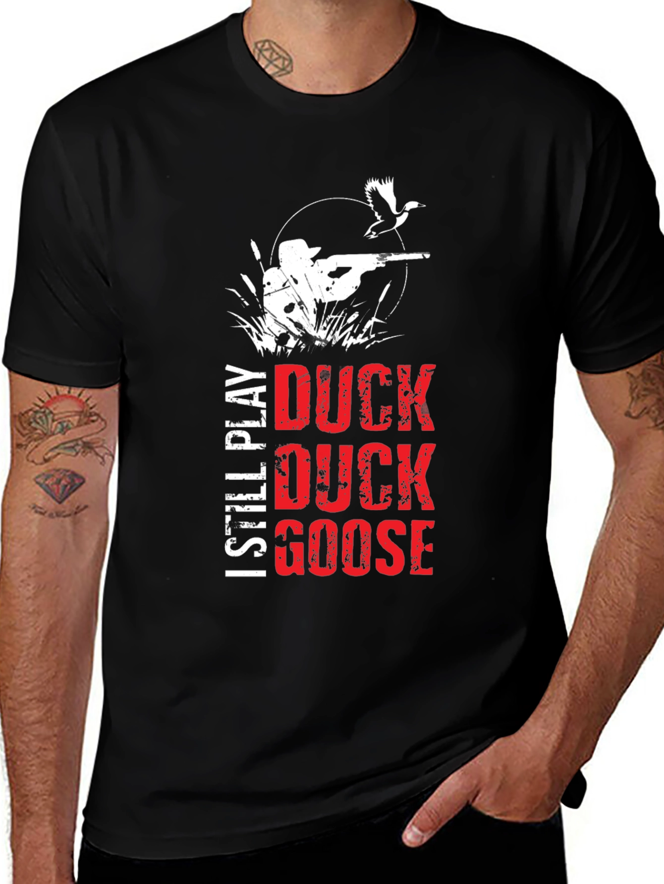 Variant 9 of Duck Duck Goose Graphic Tee Hunting T-Shirt
