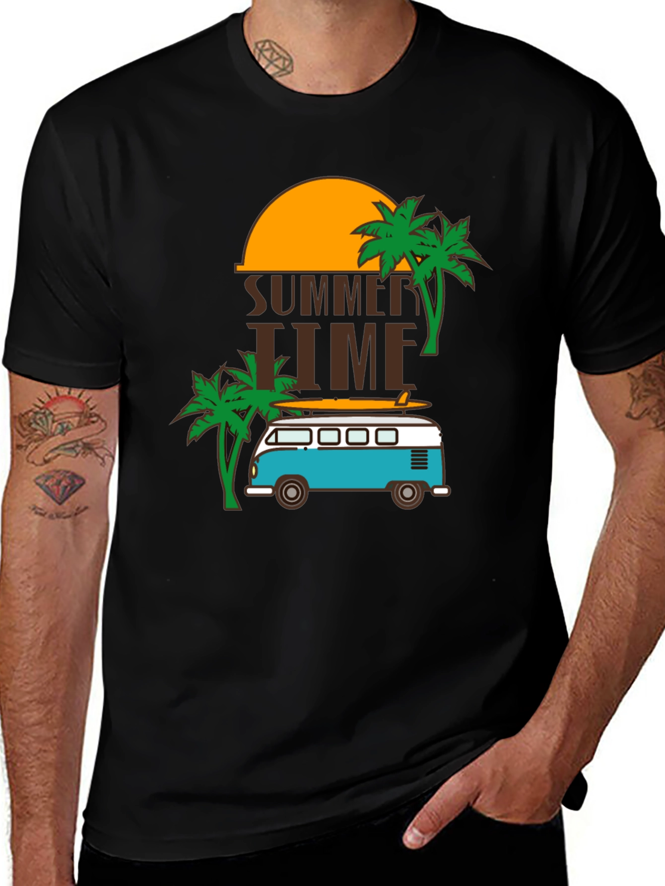 Variant 25 of Summer Time Beach Van Graphic Tee