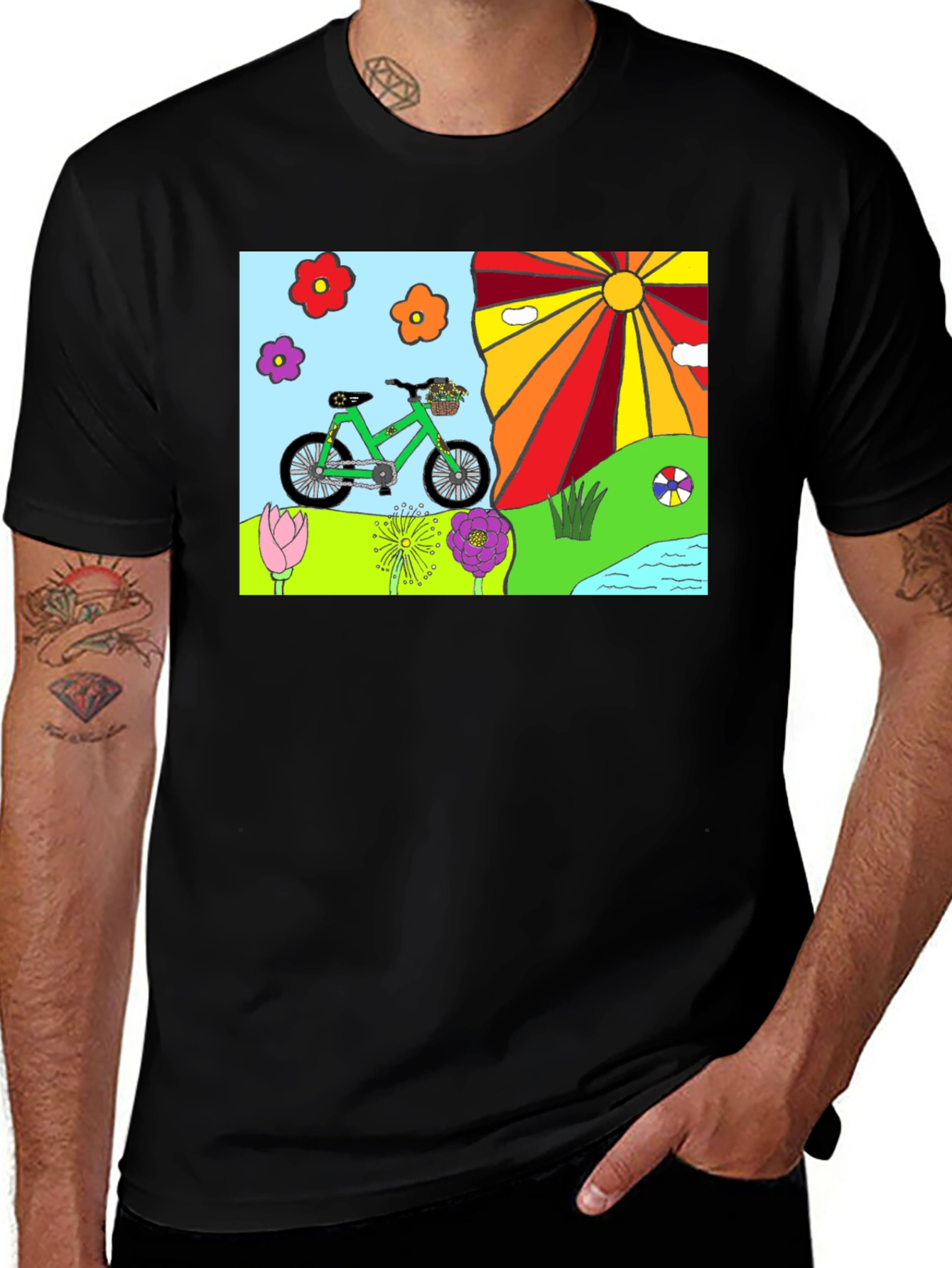 Variant 23 of Bike in Paradise T-Shirt