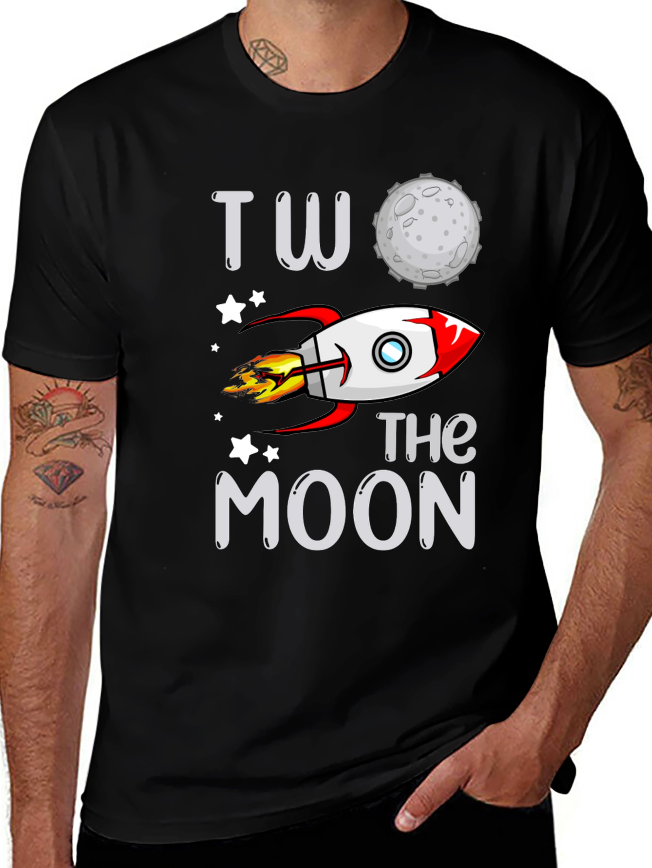 Two the Moon Rocket T-Shirt