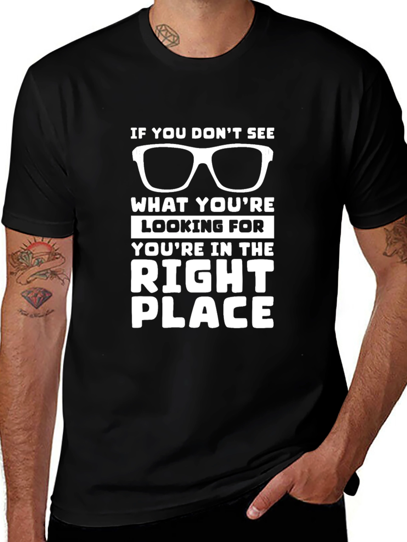 Variant 18 of Funny "Right Place" Graphic Tee