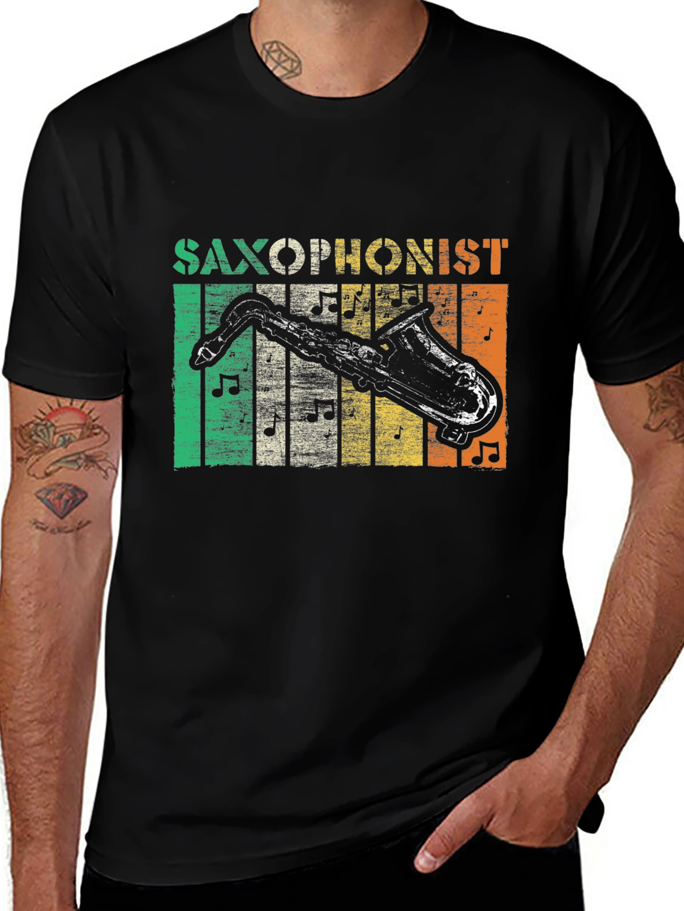 Saxophonist Music T-Shirt - Cool Irish Design