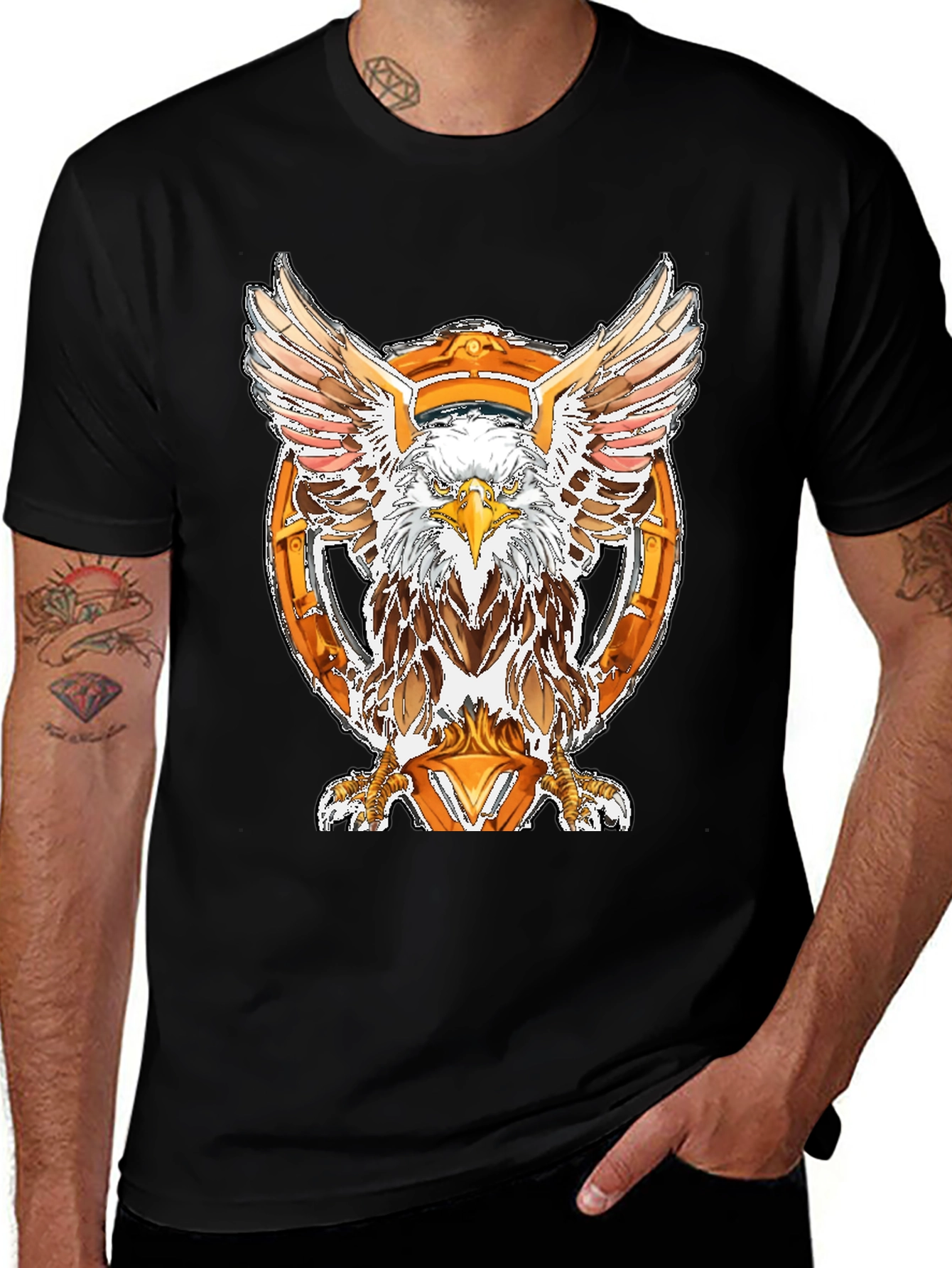 Black Eagle Emblem Black T-Shirt main image