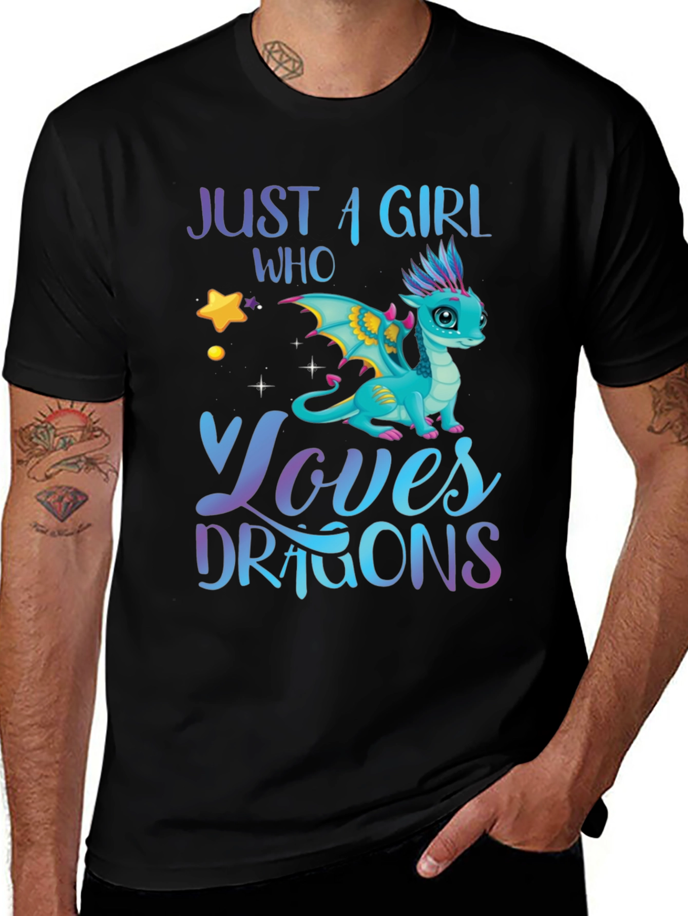 Variant 5 of Girl Who Loves Dragons T-Shirt