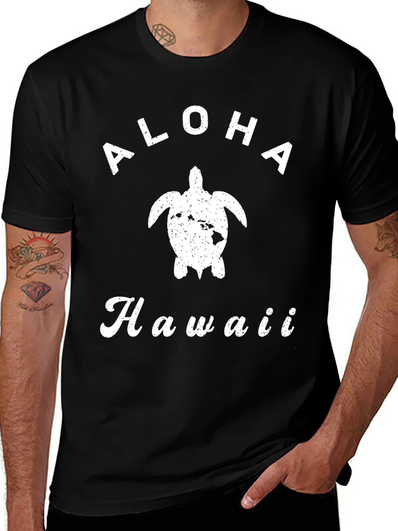 Aloha Hawaii Turtle Graphic T-Shirt