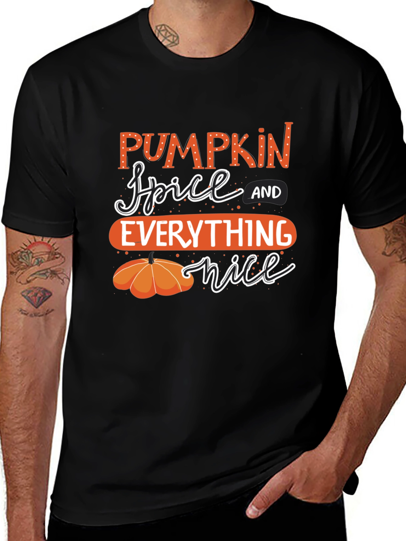 Variant 14 of Pumpkin Spice & Everything Nice Graphic Tee