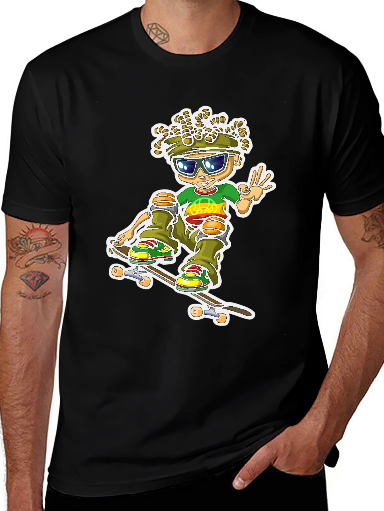 Variant 6 of Cool Skateboarding Dude T-Shirt