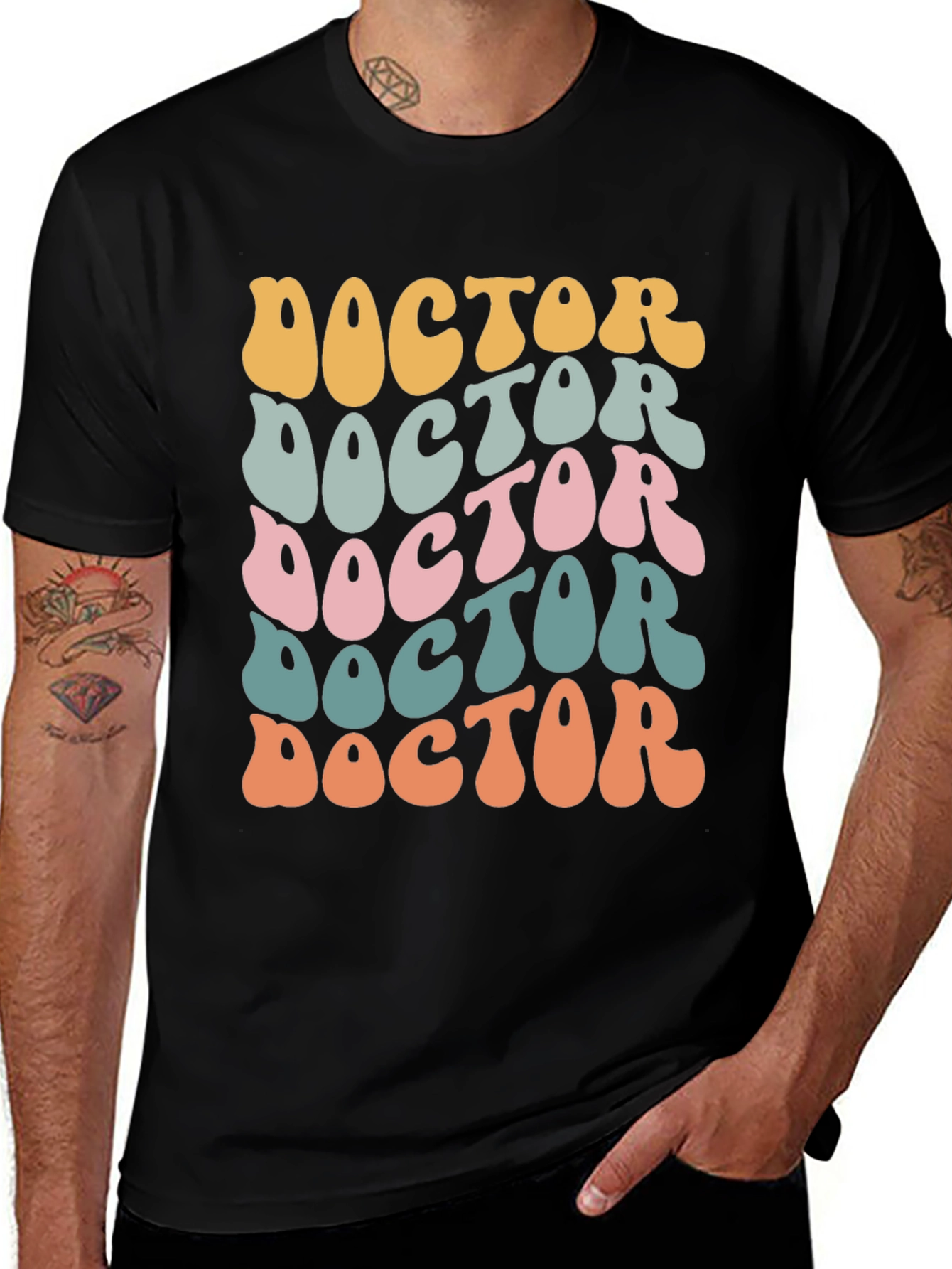 Variant 13 of Retro Doctor T-Shirt - Groovy Medical Apparel