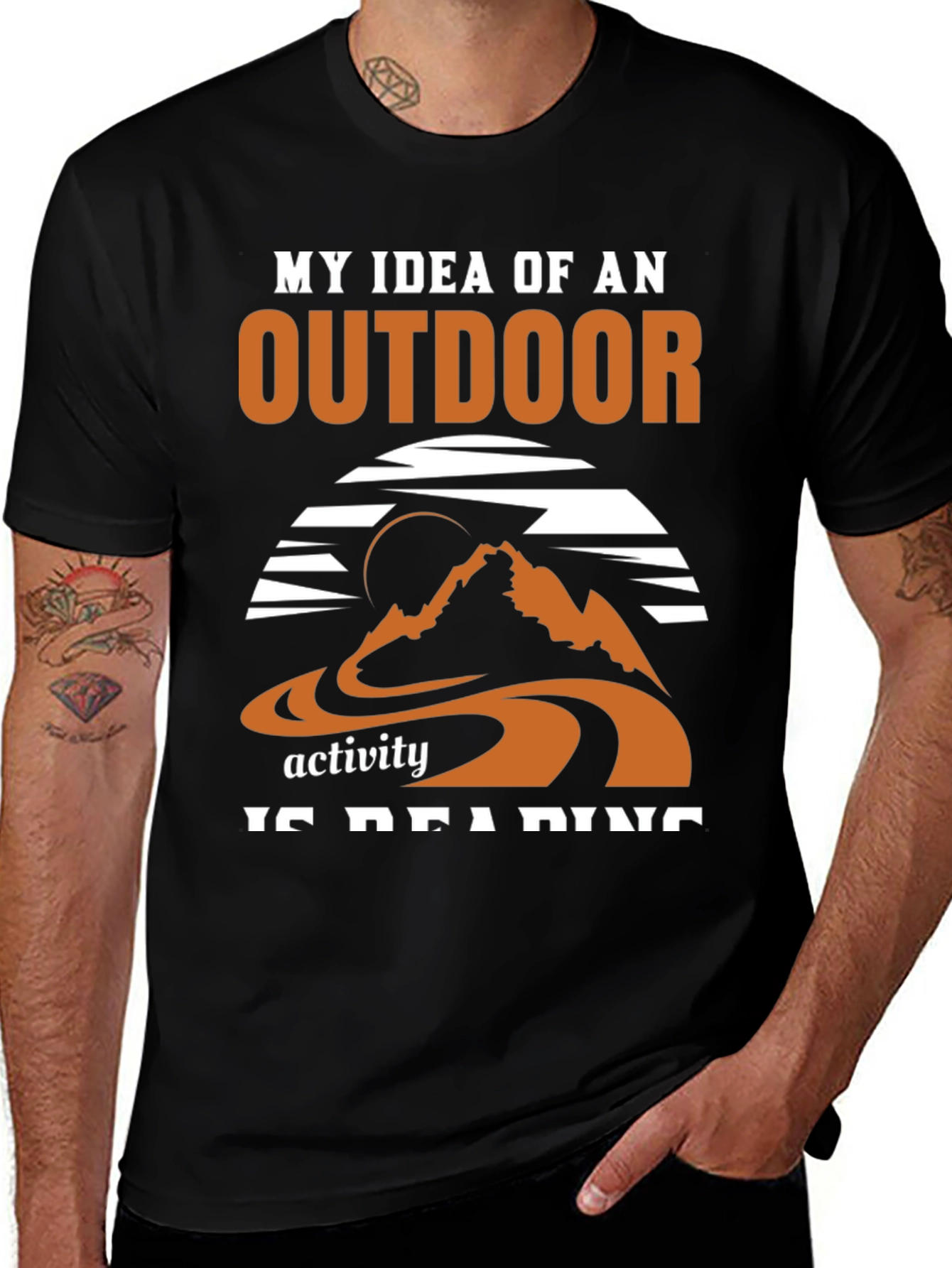 Variant 26 of Outdoor Reading T-Shirt - Funny Slogan Tee