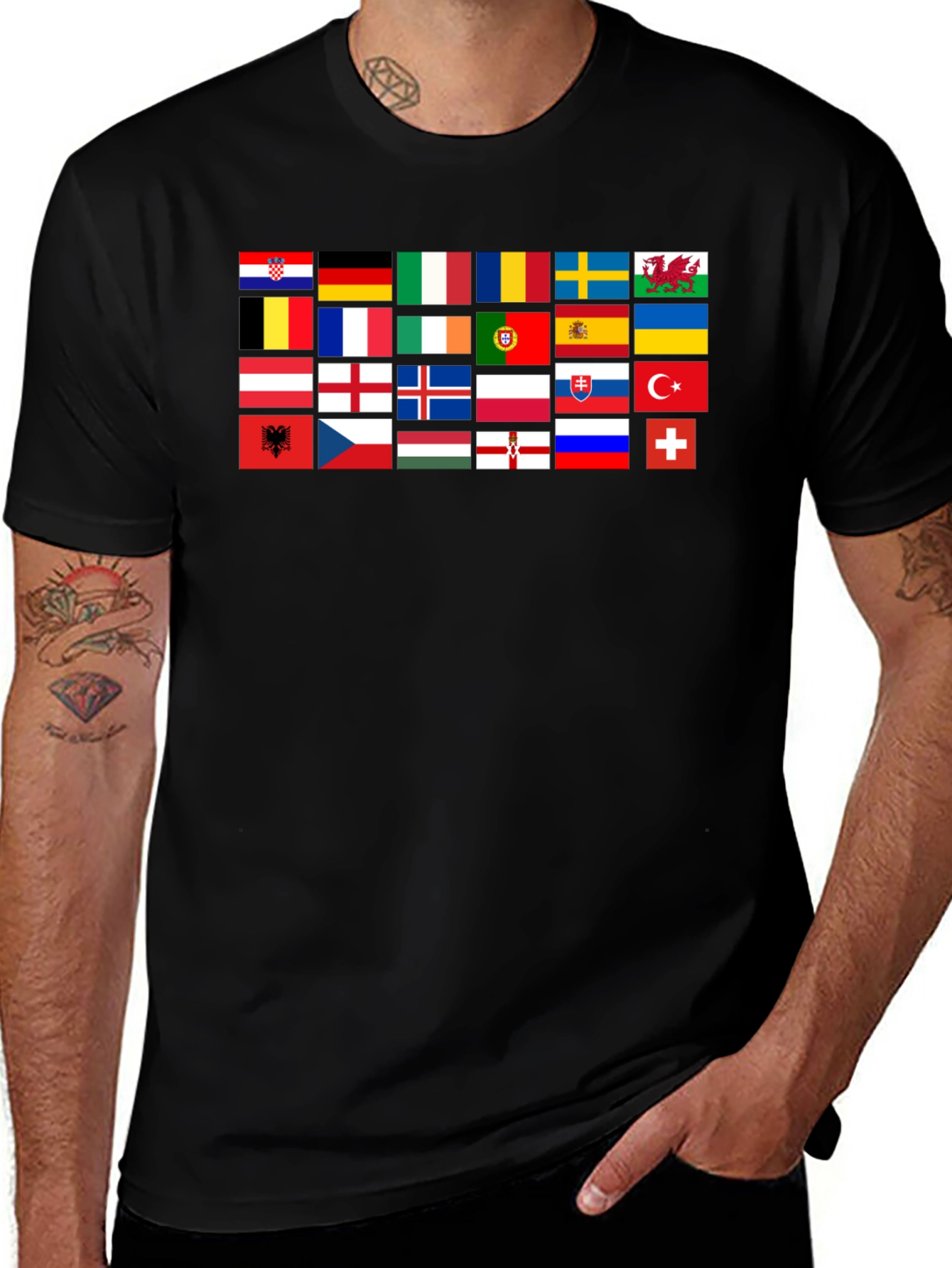 Flags of Europe Graphic T-Shirt