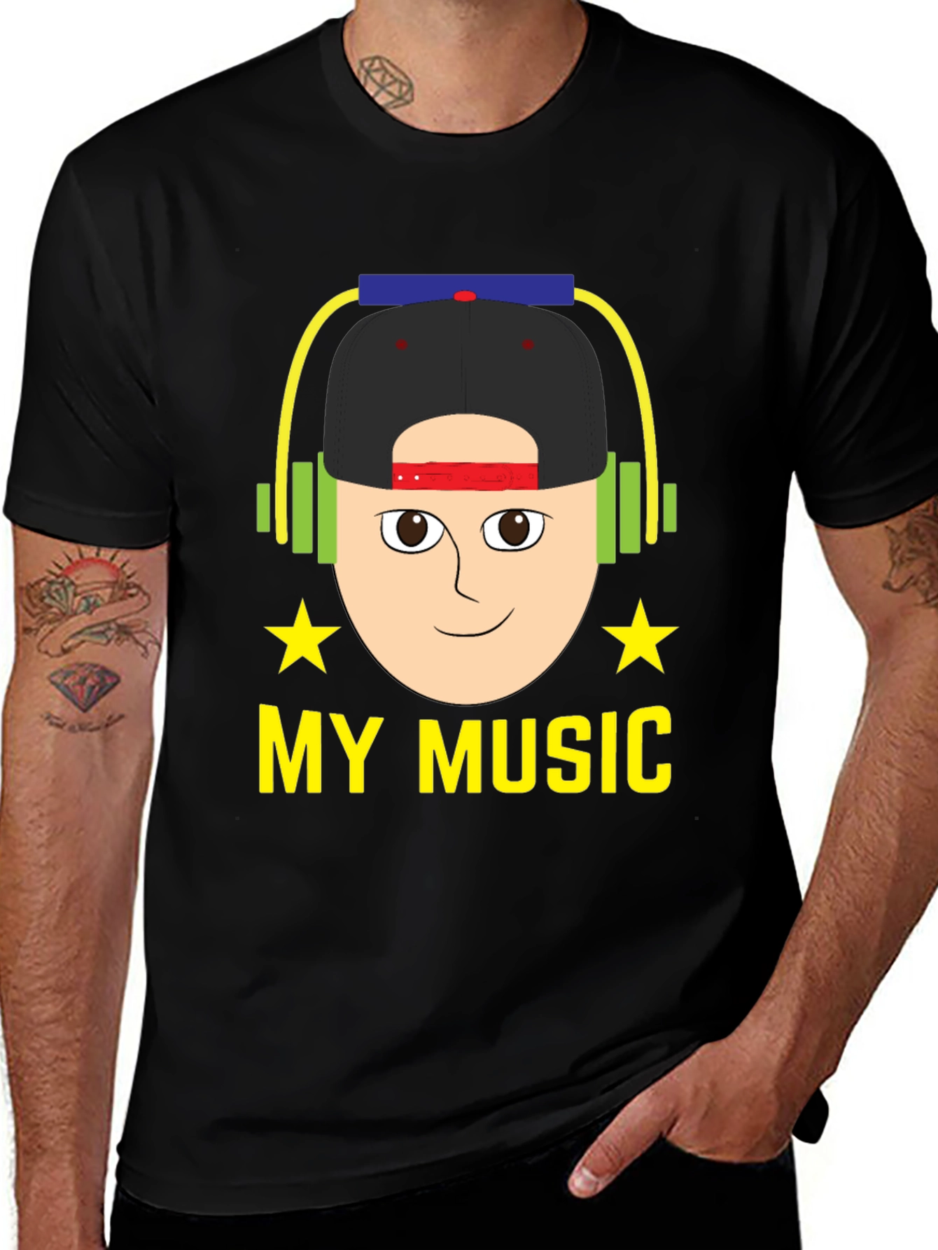 Variant 14 of My Music Graphic Tee - Cool Cartoon Design