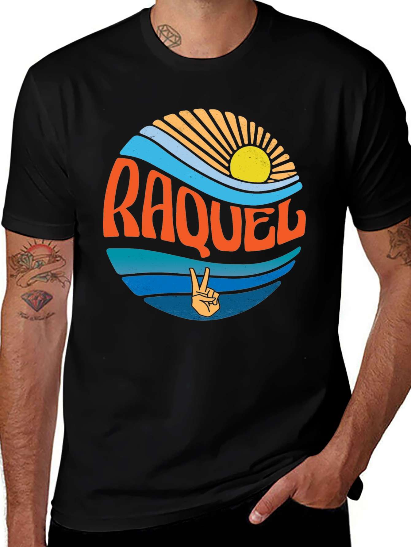 Variant 10 of Raquel Retro Sunset Graphic Tee