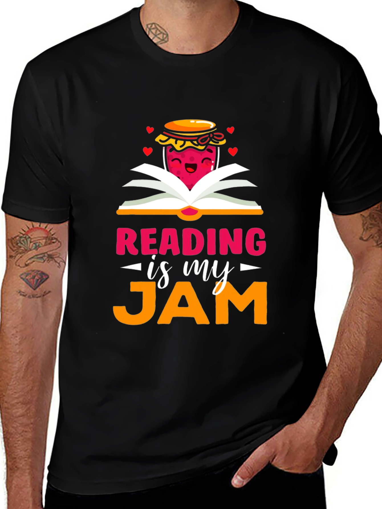 Black Reading is my Jam Black T-Shirt main image