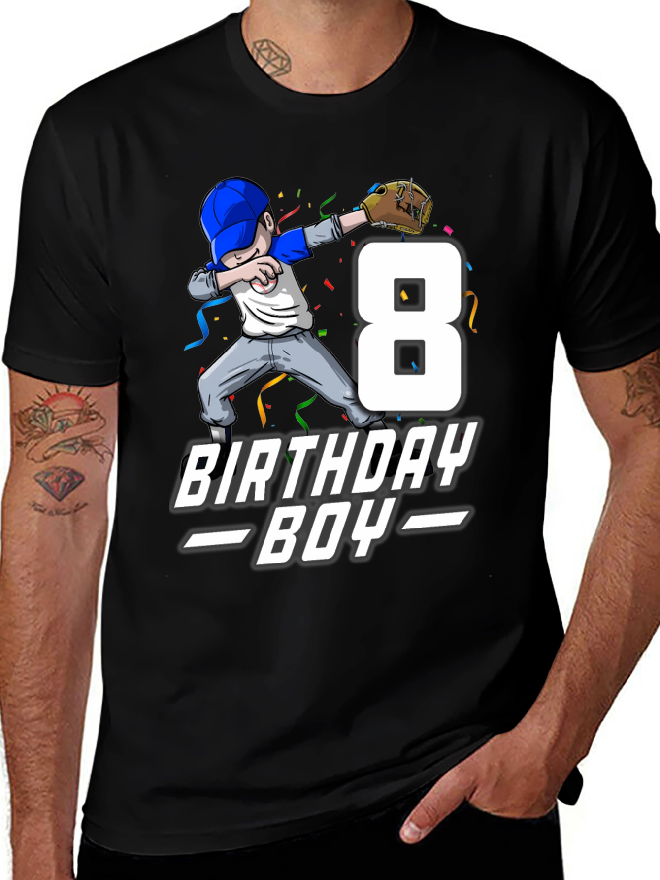 Variant 18 of Birthday Boy Baseball T-Shirt - Number 8