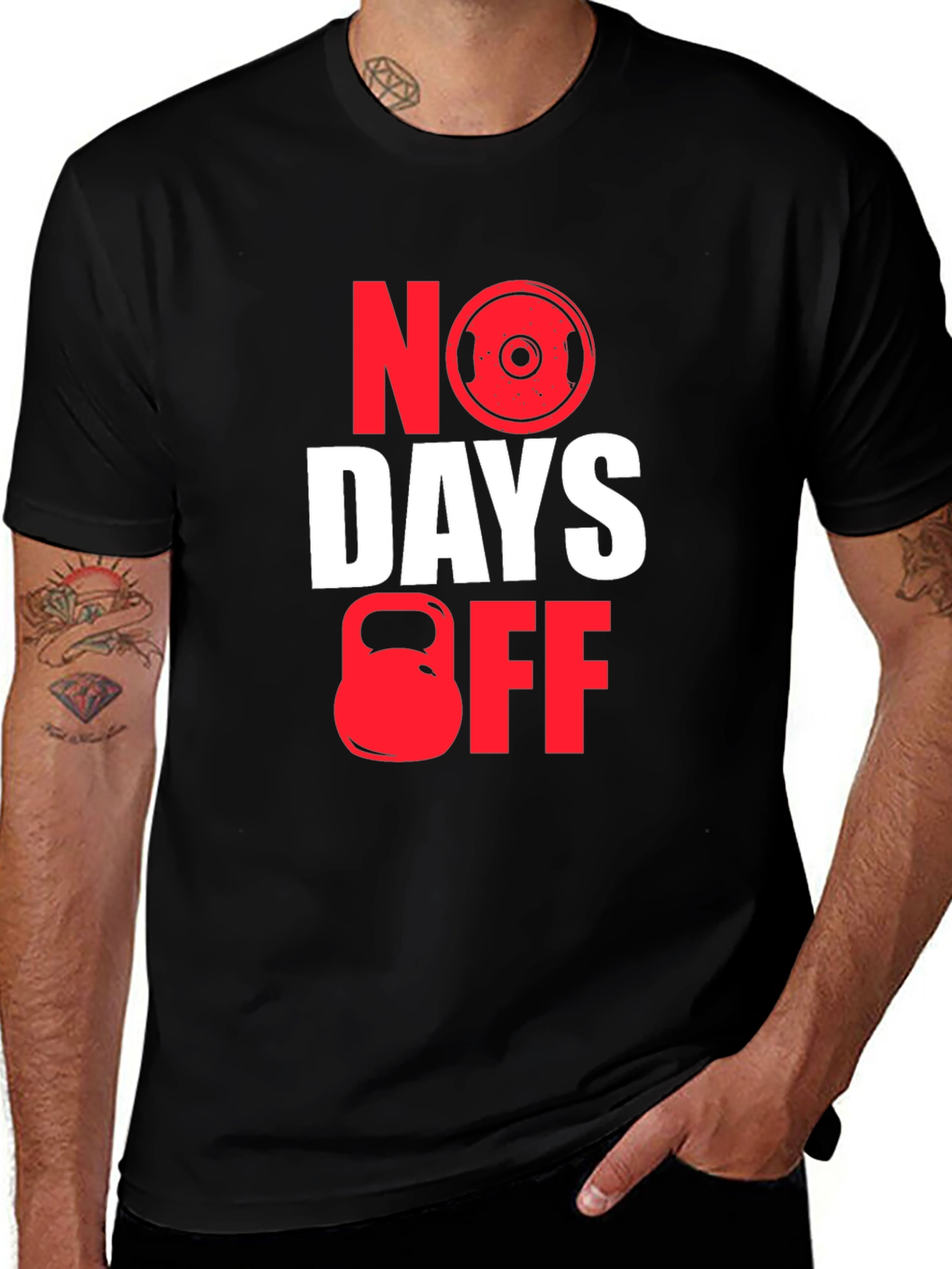 No Days Off Fitness T-Shirt - Gym Workout Motivation