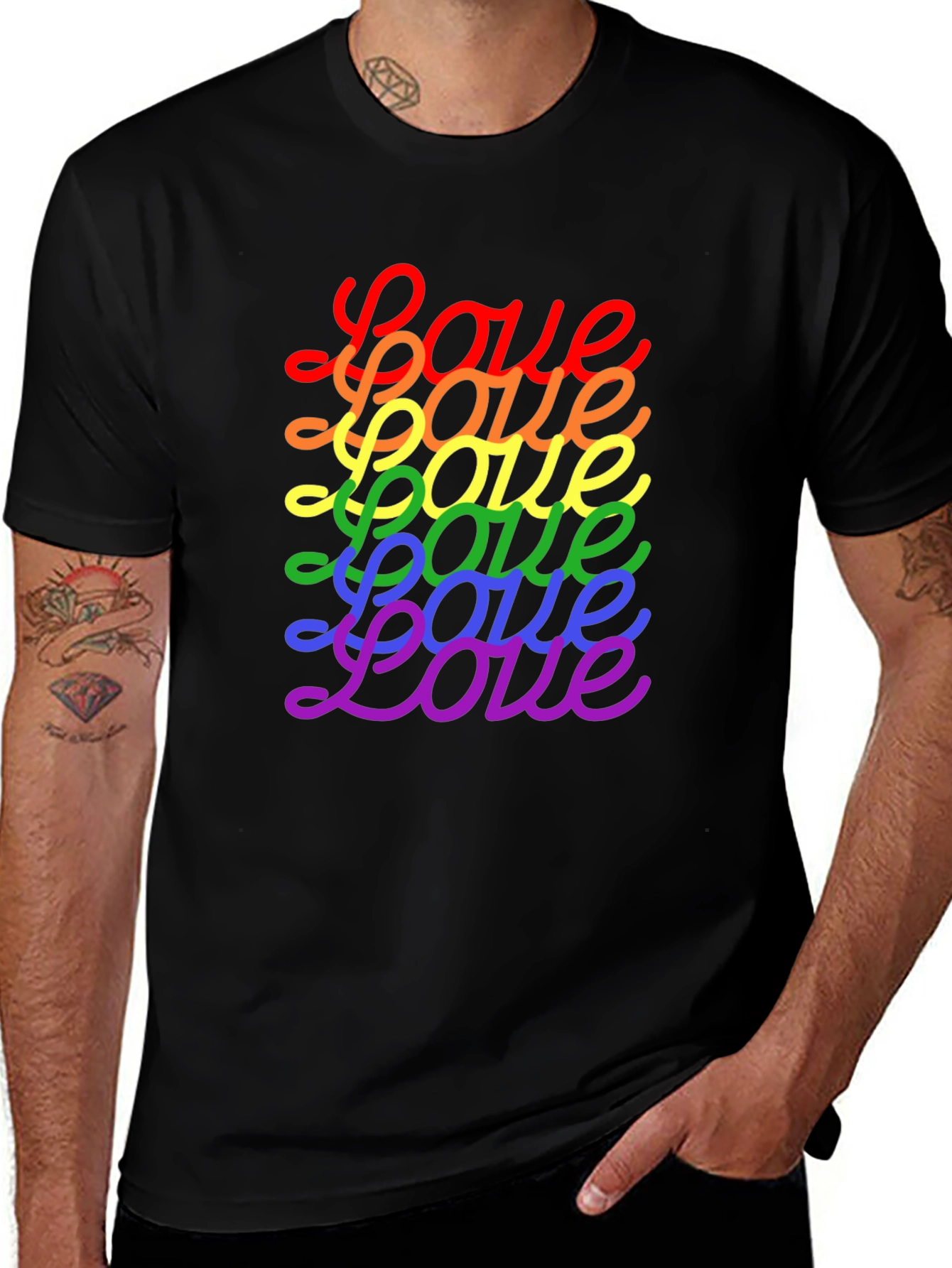 Variant 16 of Love Rainbow Pride T-Shirt - Stylish Graphic Tee